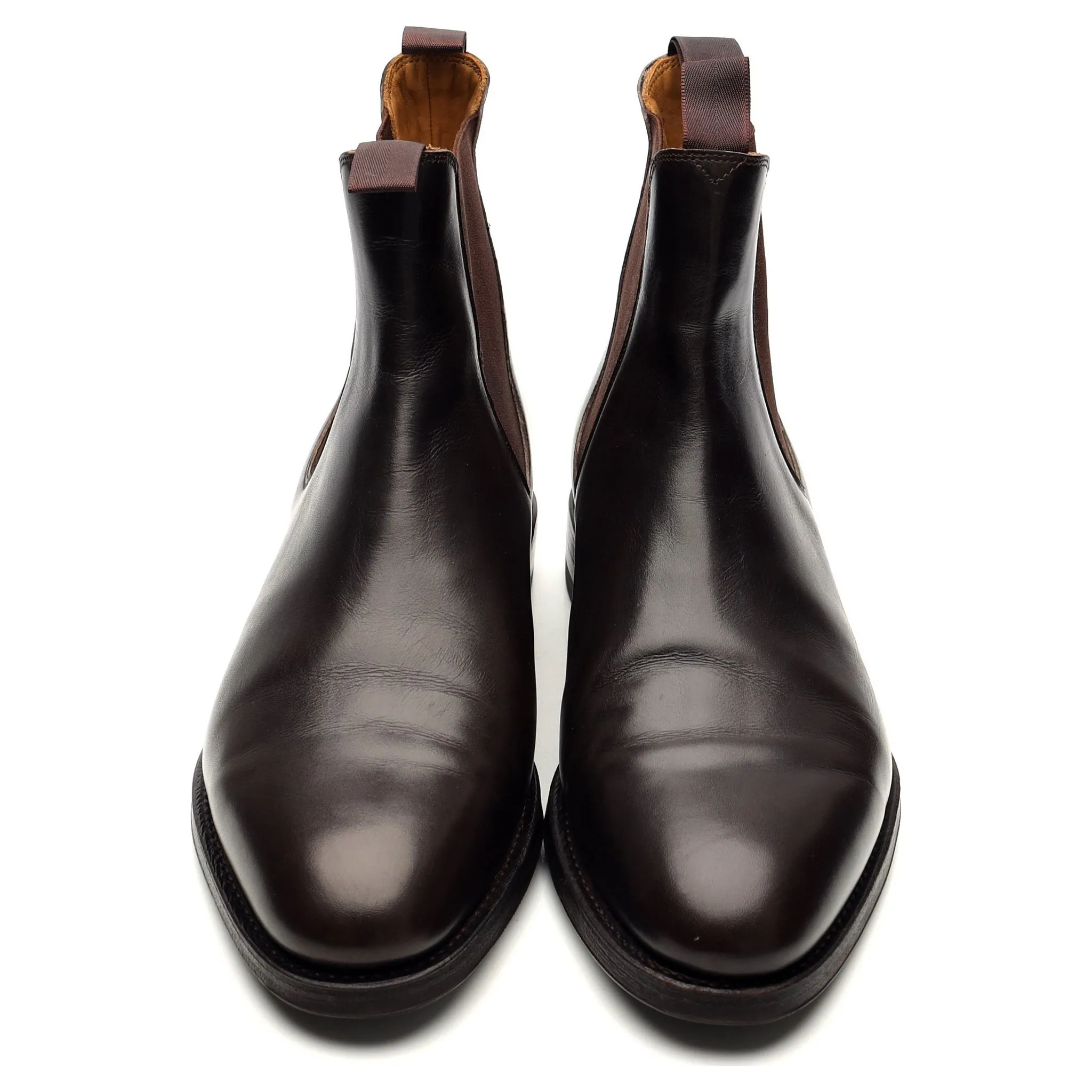 '101050' Dark Brown Leather Chelsea Boots UK 8 E