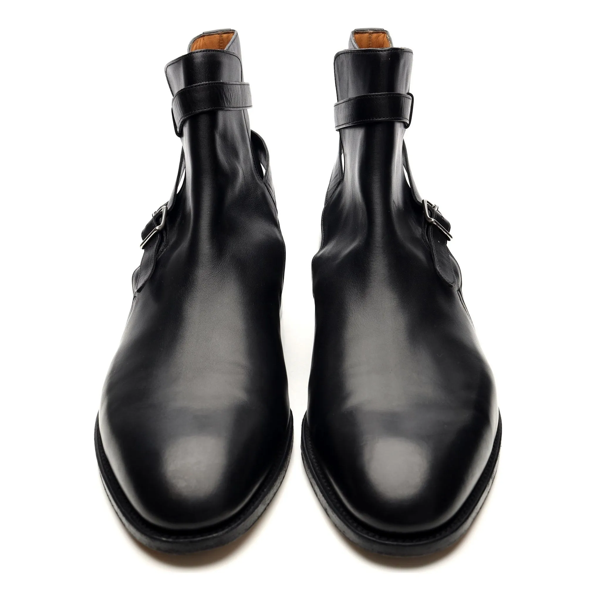 'Abbot' Black Leather Boots UK 11 E