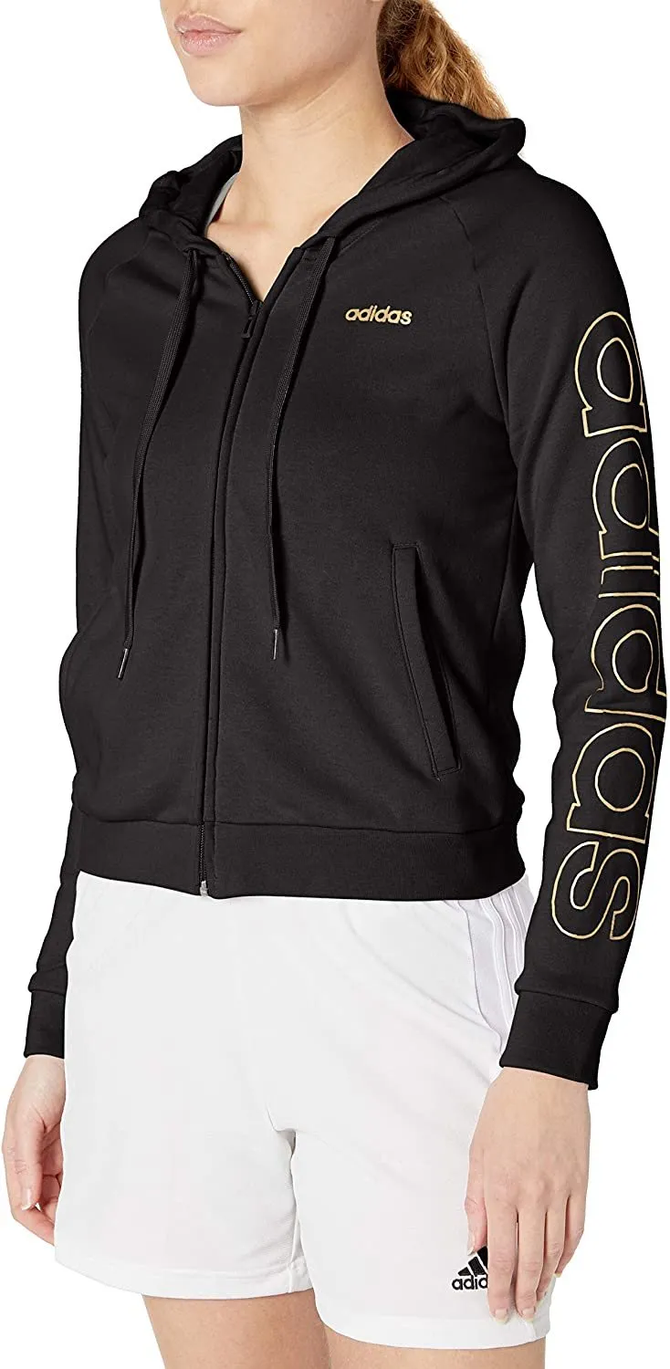 adidas womens Essentials Hooded Track Jacket