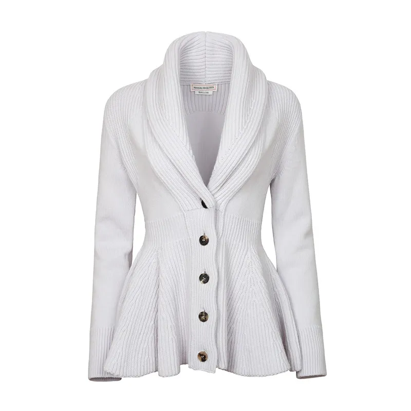 Alexander McQueen Knit Peplum Jacket