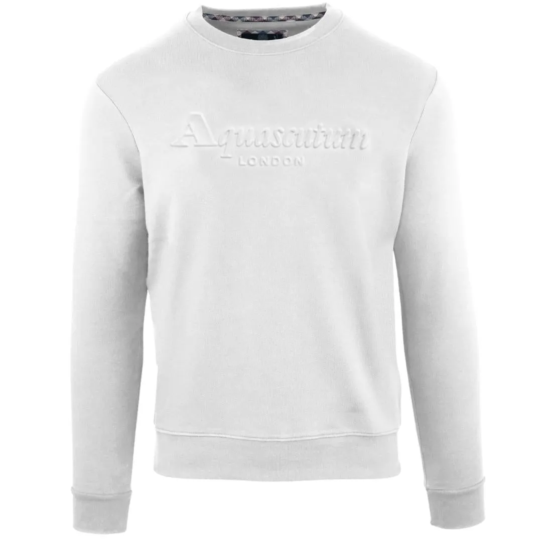 Aquascutum Mens Fg0323 01 Sweater White