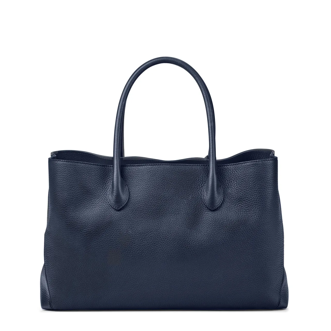 ASPINAL OF LONDON ONLINE EXCLUSIVE London Grained Leather Tote Bag - Navy