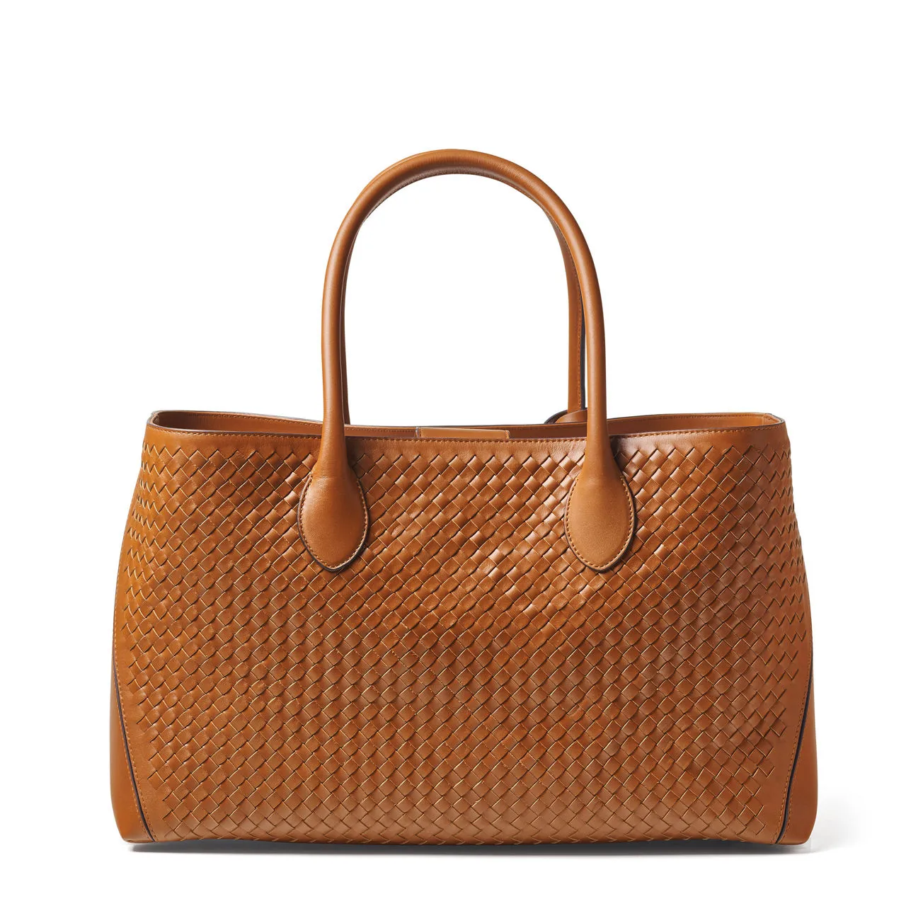 ASPINAL OF LONDON ONLINE EXCLUSIVE London Woven Leather Tote Bag - Tan