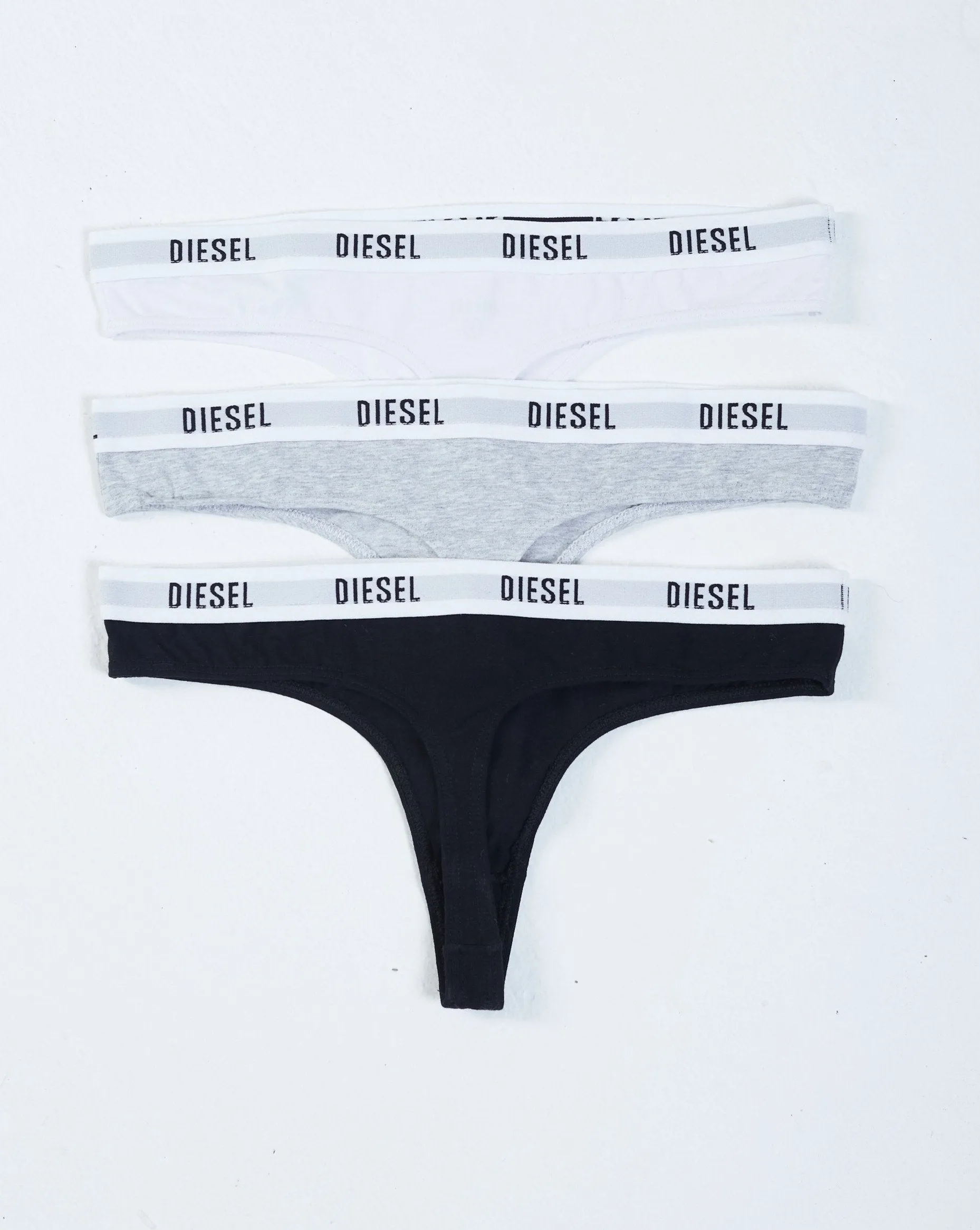 Aubrey 3 Pack Thong Wht/Pebble/Blk