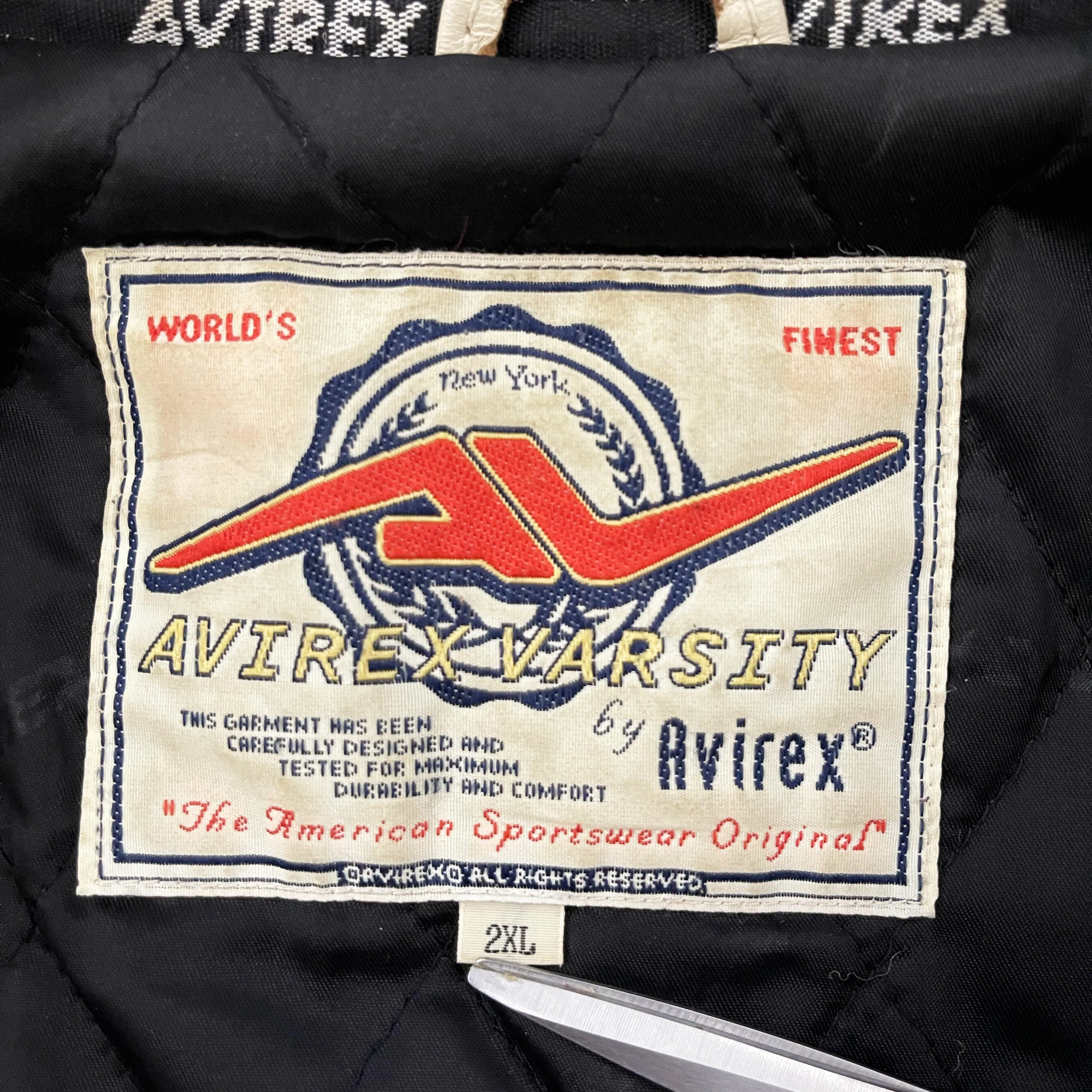 Avirex Leather Angel Wing Painted Jacket