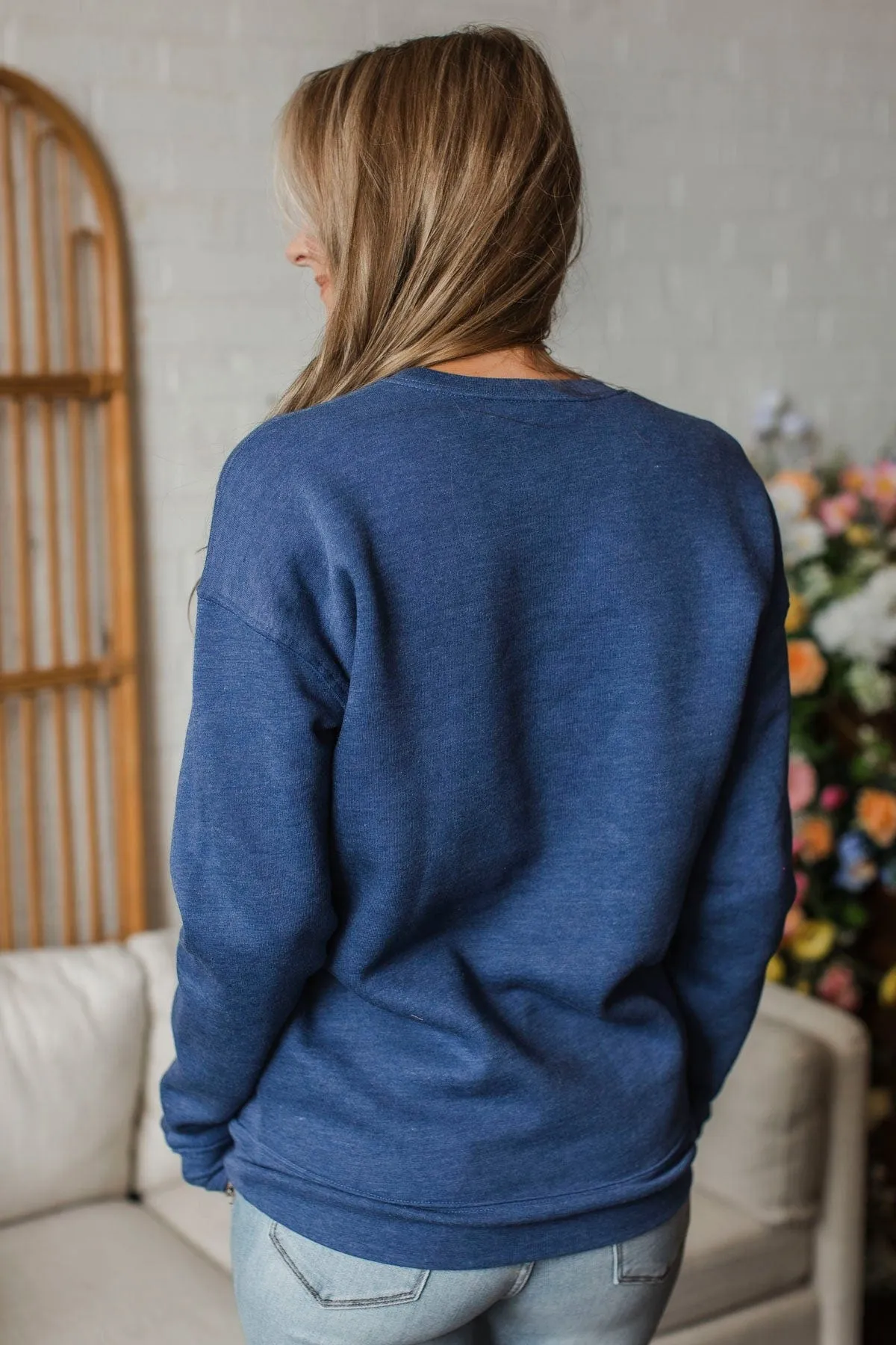 Be Kind Crew Neck Pullover- Royal Blue