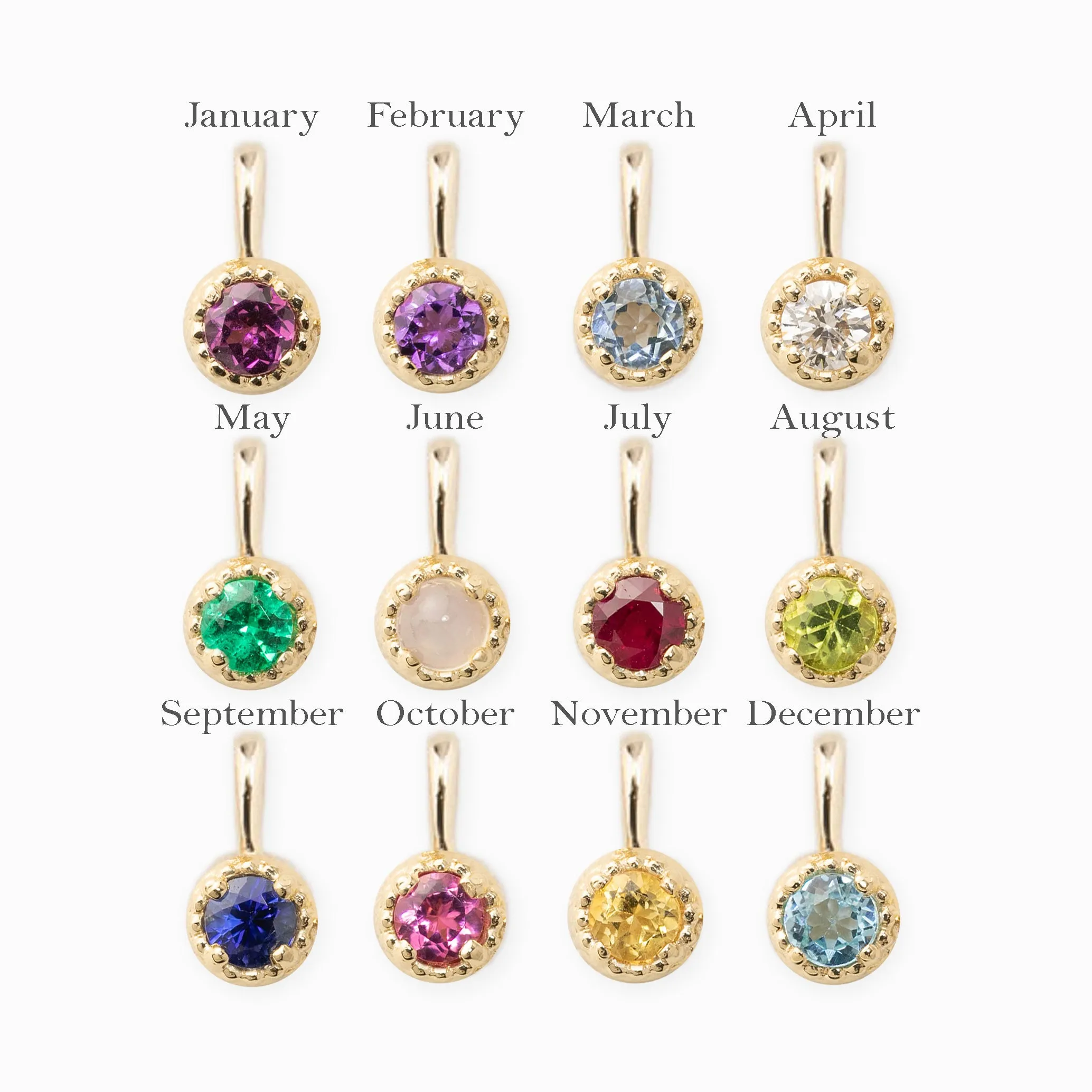 Birthstone 3.0mm Dahlia Charm (Add-ons)