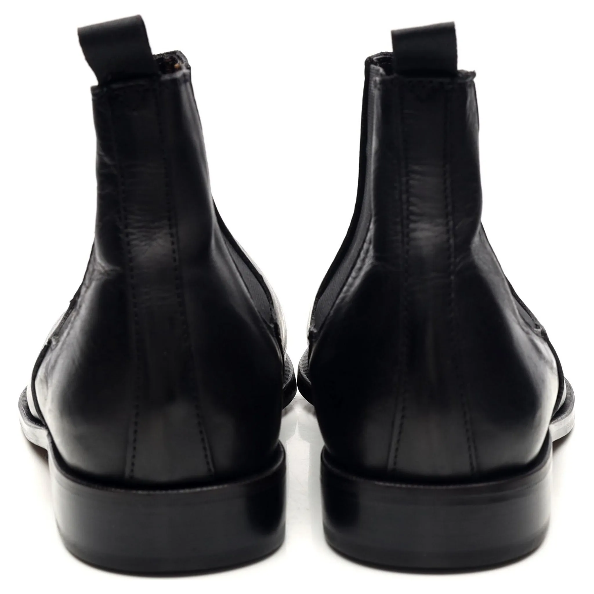 Black Leather Chelsea Boots UK 10.5