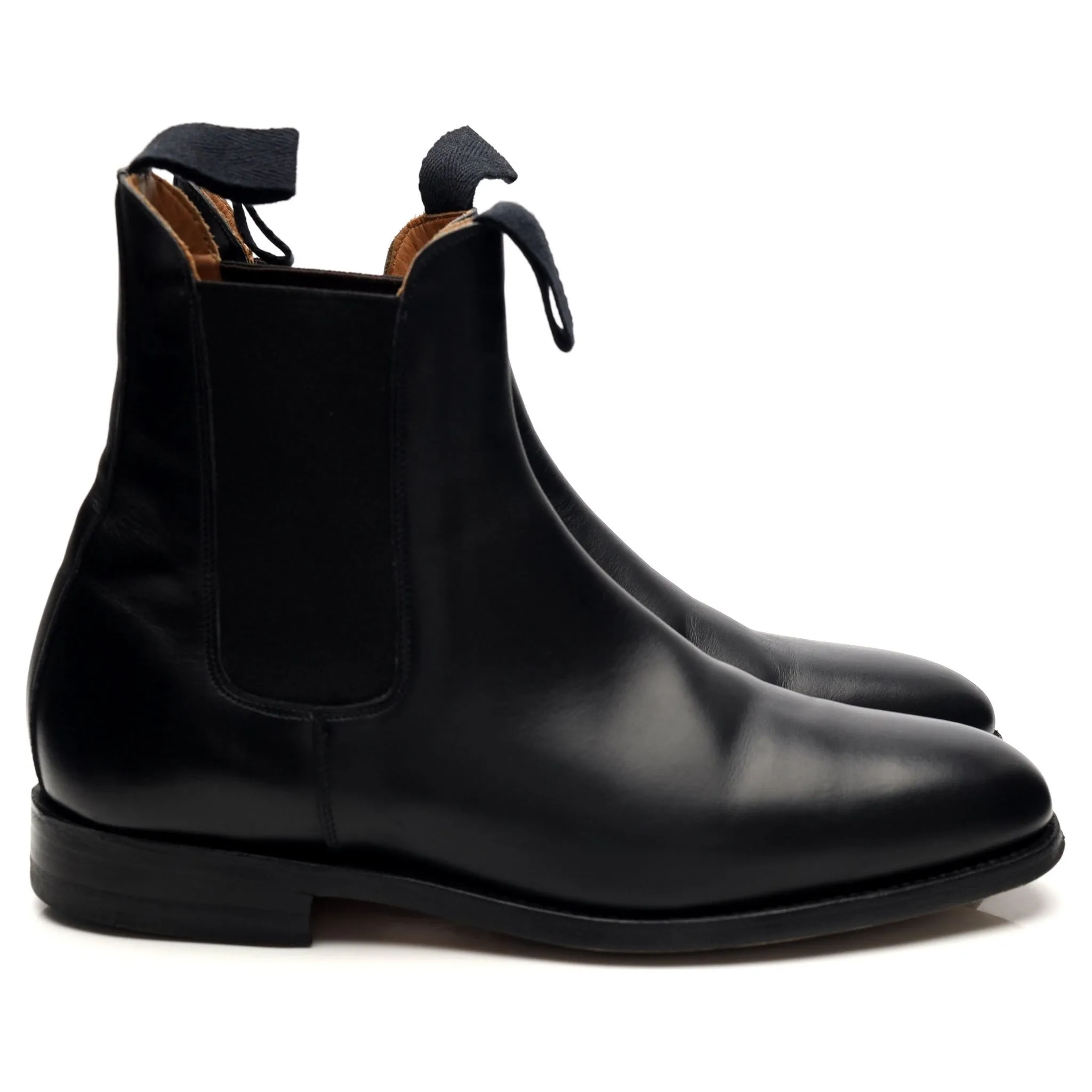 Black Leather Chelsea Boots UK 7