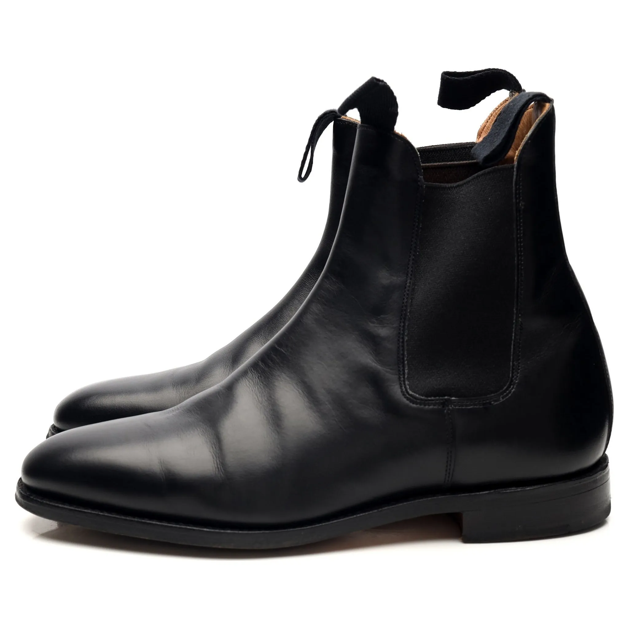 Black Leather Chelsea Boots UK 7