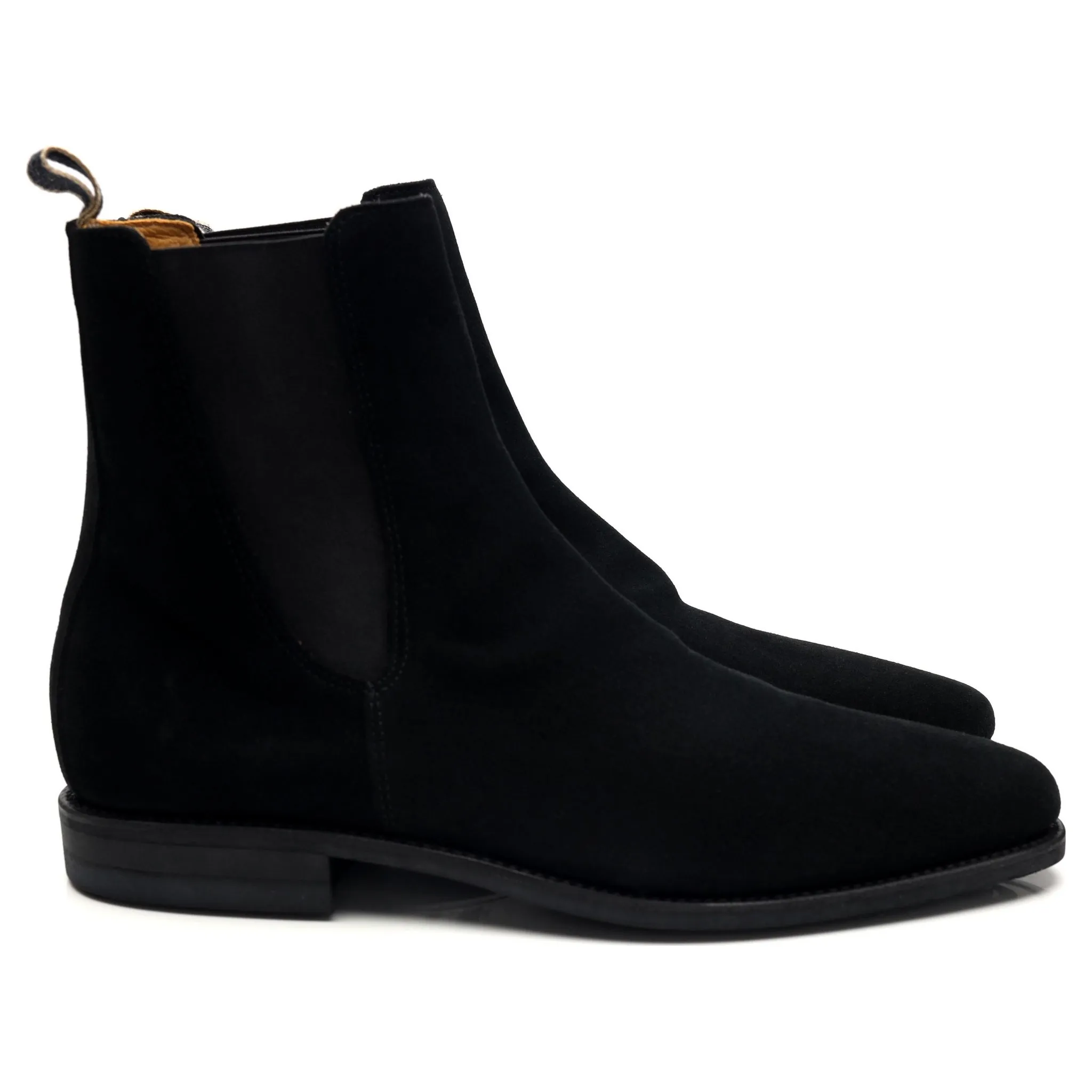 Black Suede Chelsea Boots UK 8.5