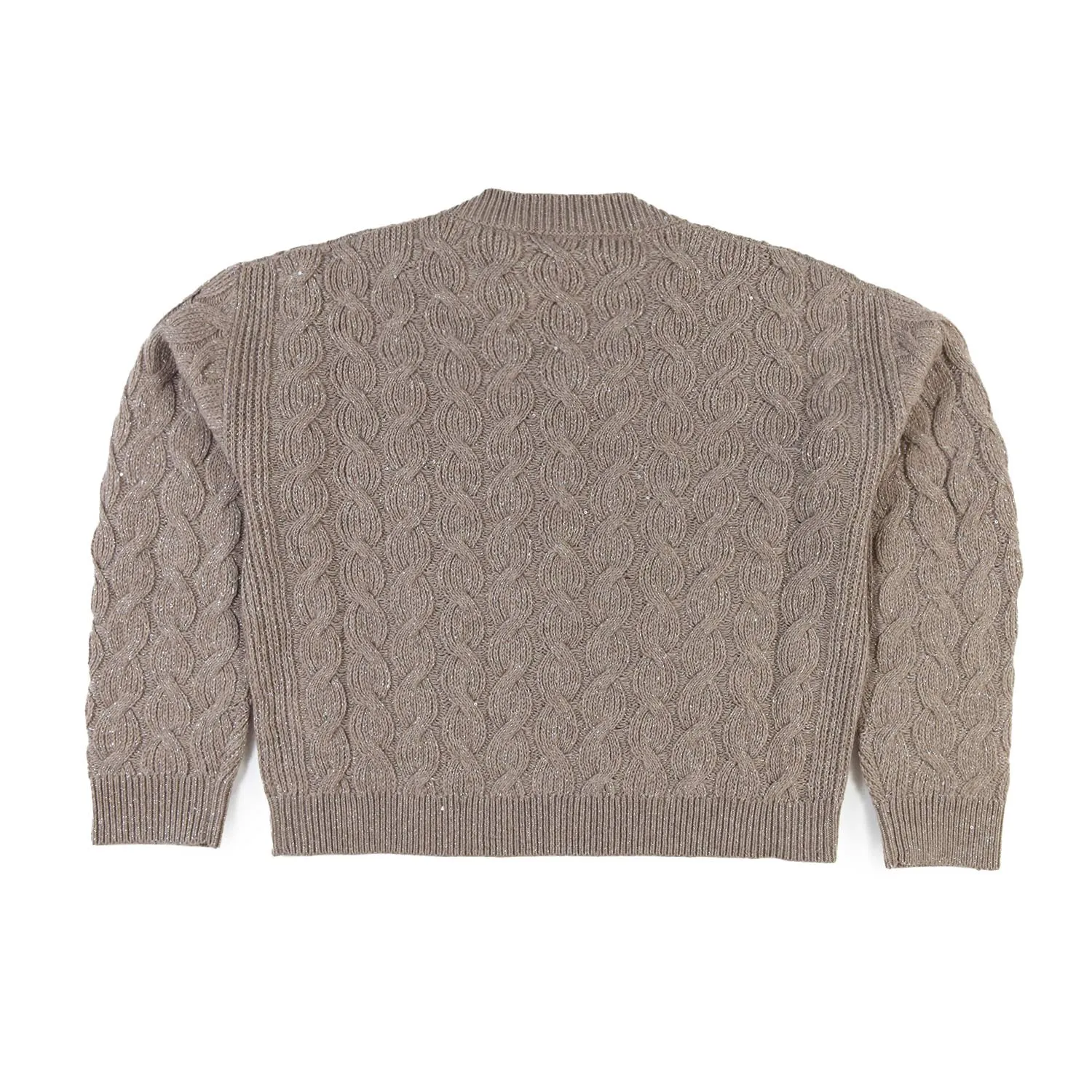 Brunello Cucinelli Brunello Cucinelli Dove Gray Braided Pullover