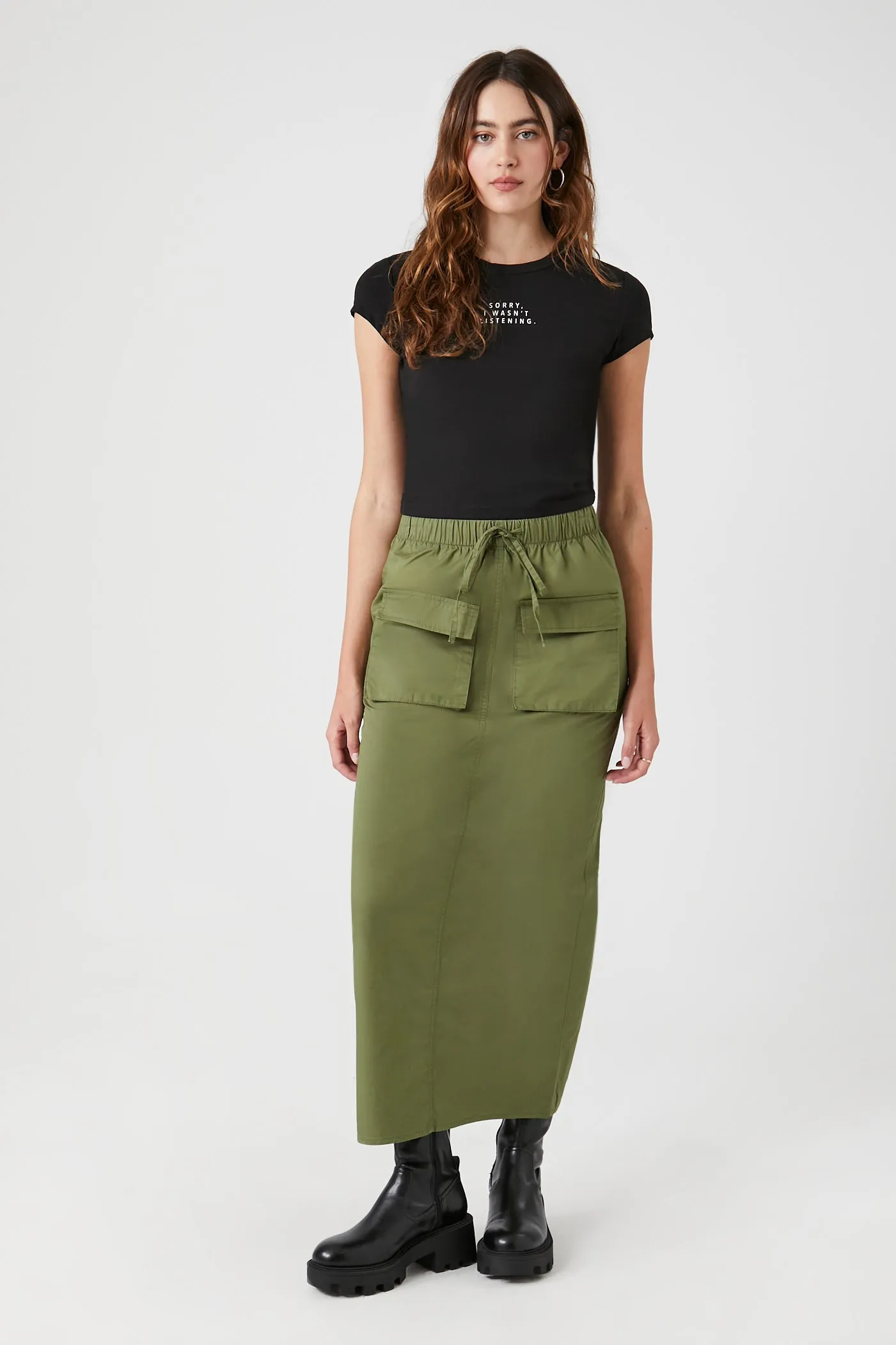 Cargo Midi Skirt