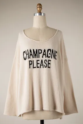 Champagne Please Knit Sweater