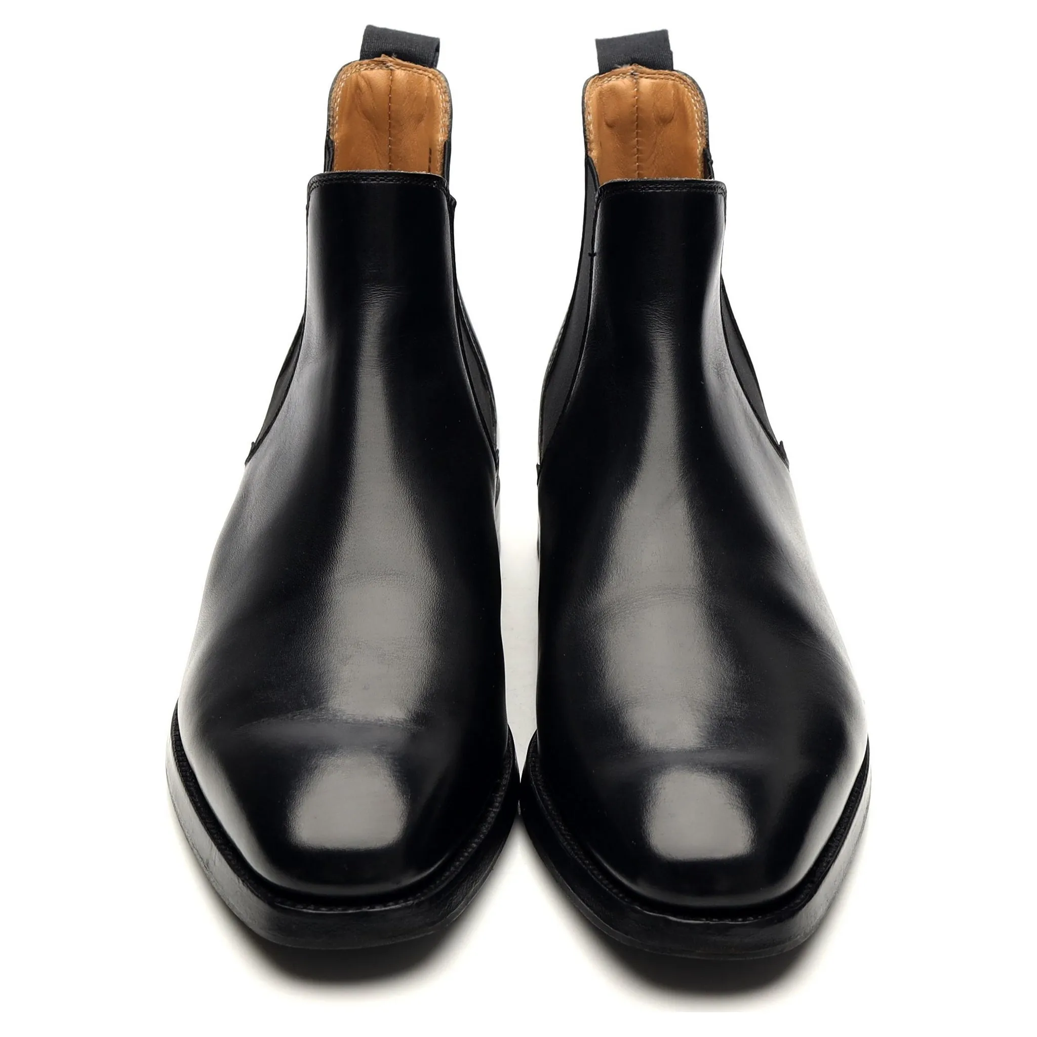 'Chelsea 3' Black Leather Chelsea Boots UK 6 E