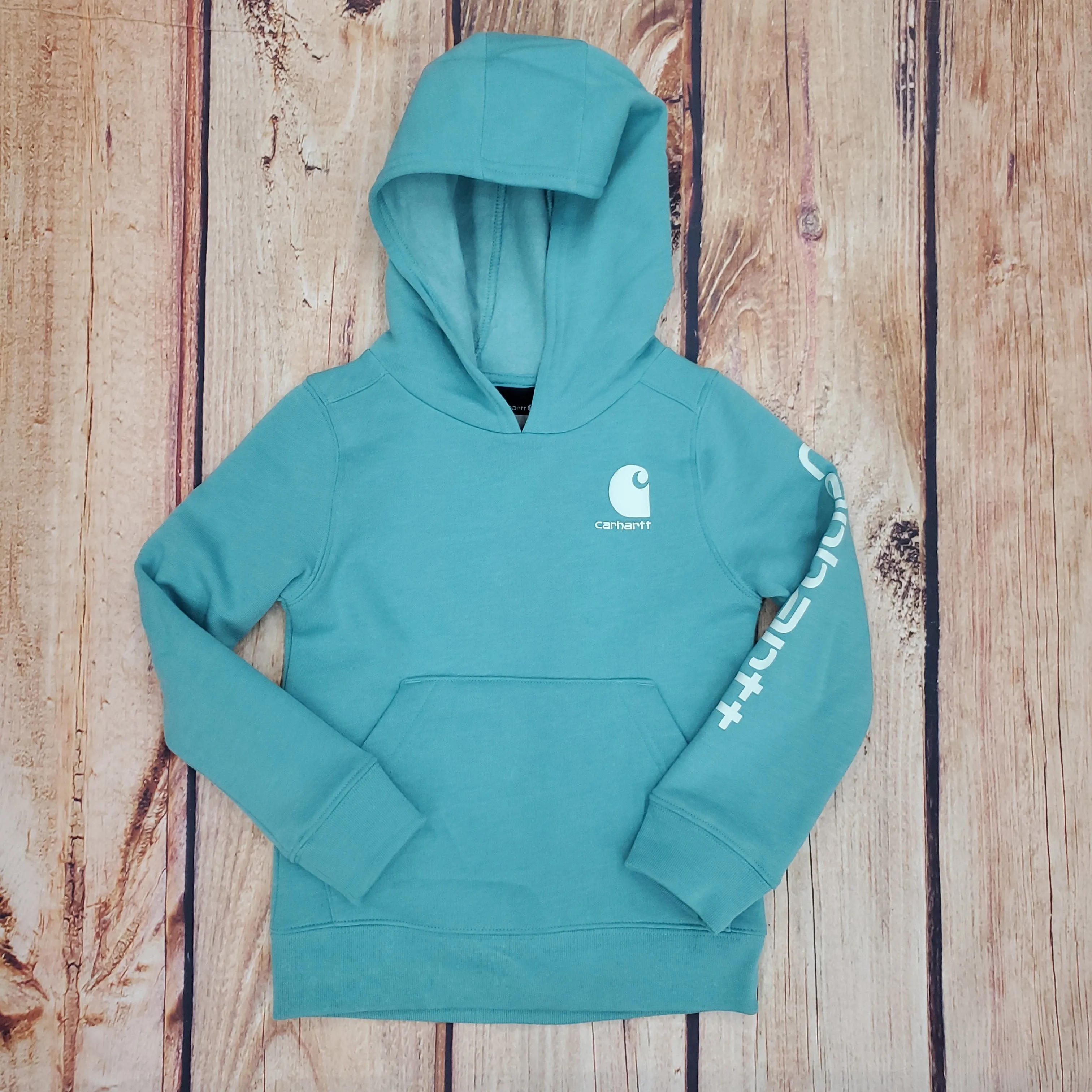 CLEARANCE CARHARTT SEAFOAM HOODED PULLOVER SWEATSHIRT