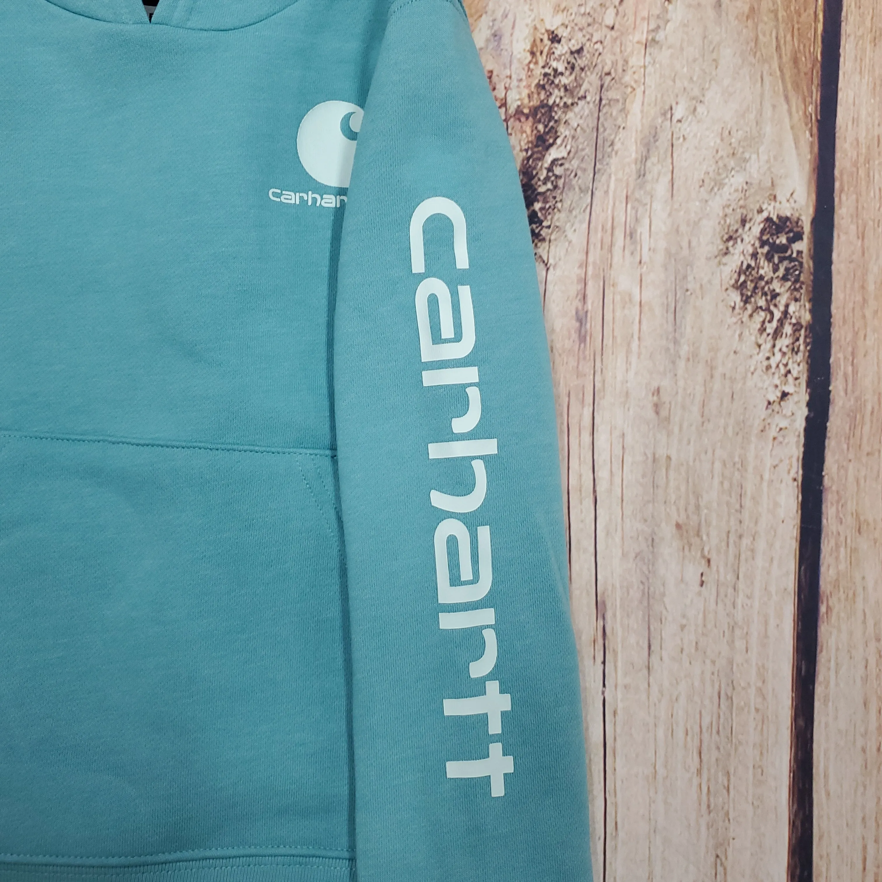 CLEARANCE CARHARTT SEAFOAM HOODED PULLOVER SWEATSHIRT