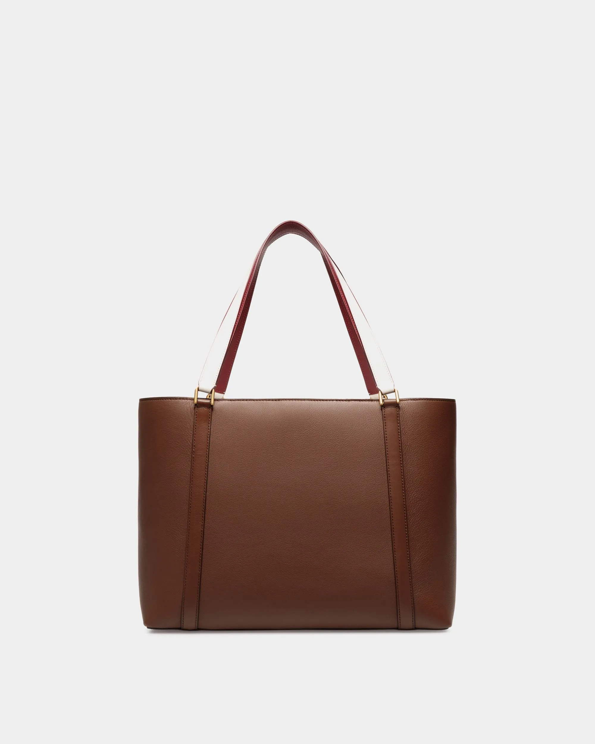 Code Tote Bag In Brown Leather 