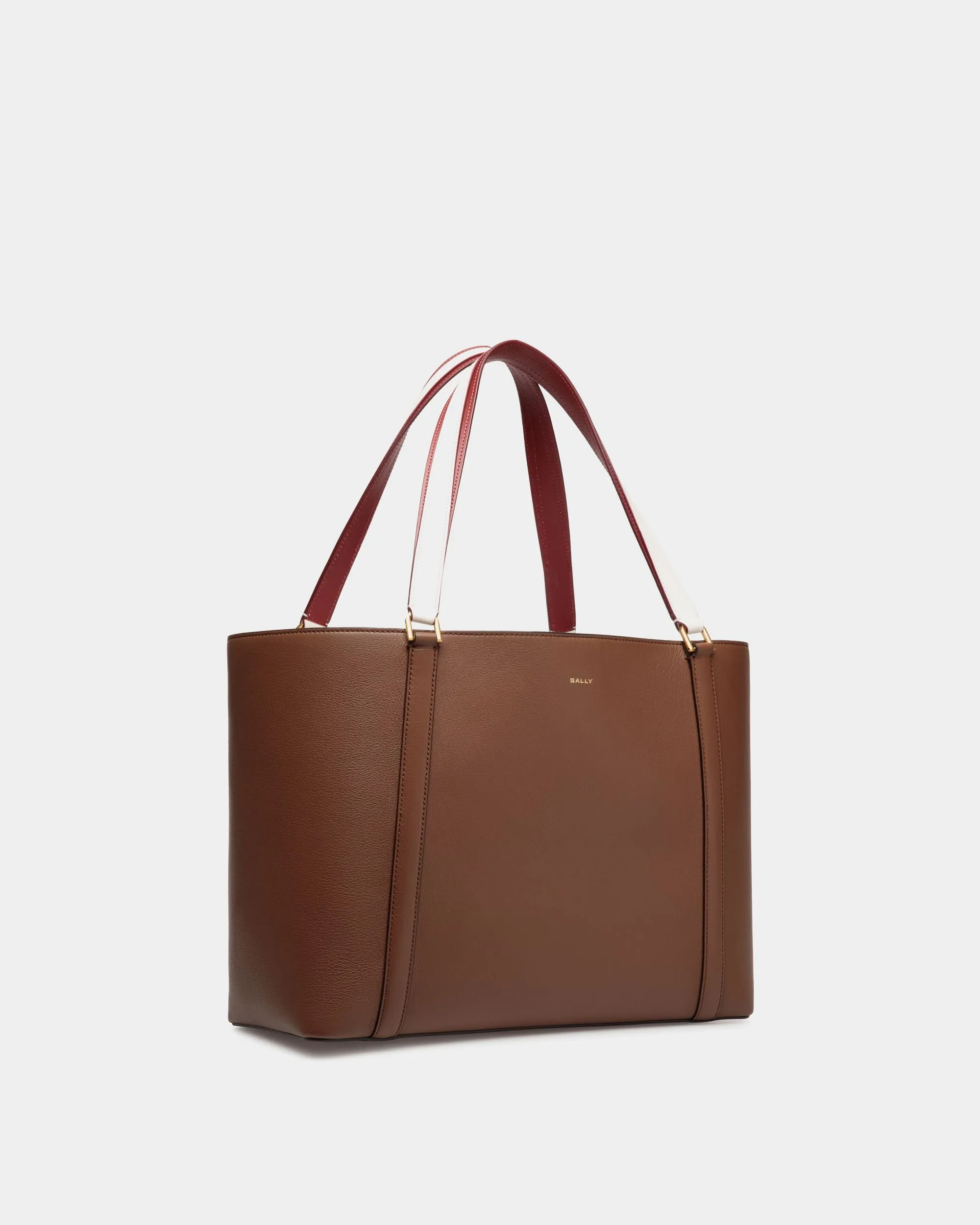 Code Tote Bag In Brown Leather 