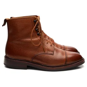 'Coniston' Tan Brown Grain Leather Boots UK 6.5 E