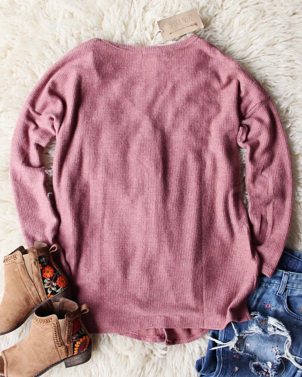 Cozy Tie Thermal in Mauve