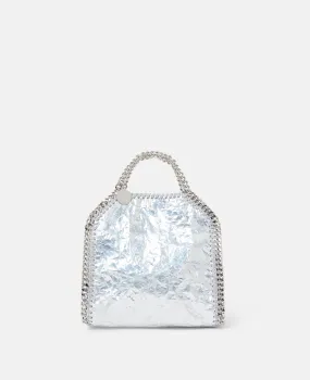 Cracked Metallic Falabella Tiny Tote Bag