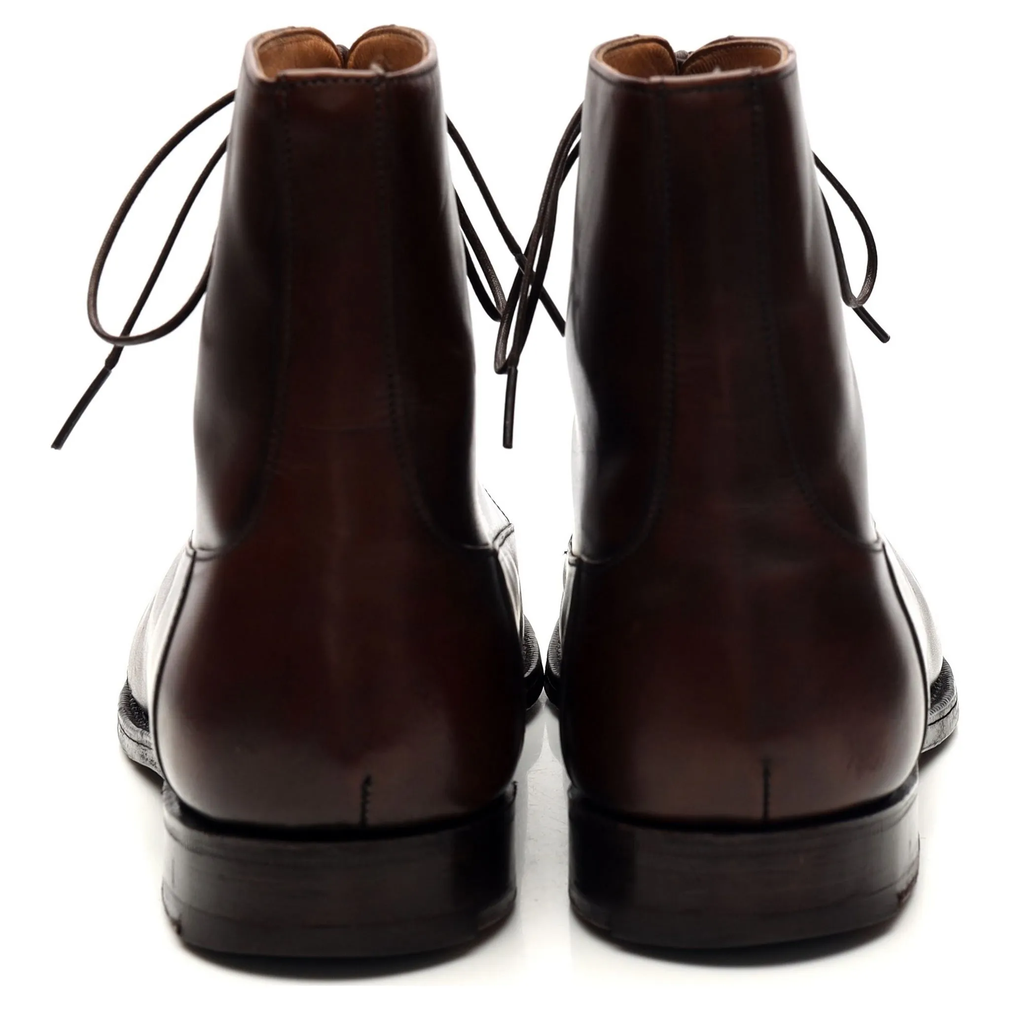 'Creaton' Brown Leather Boots UK 9.5 F