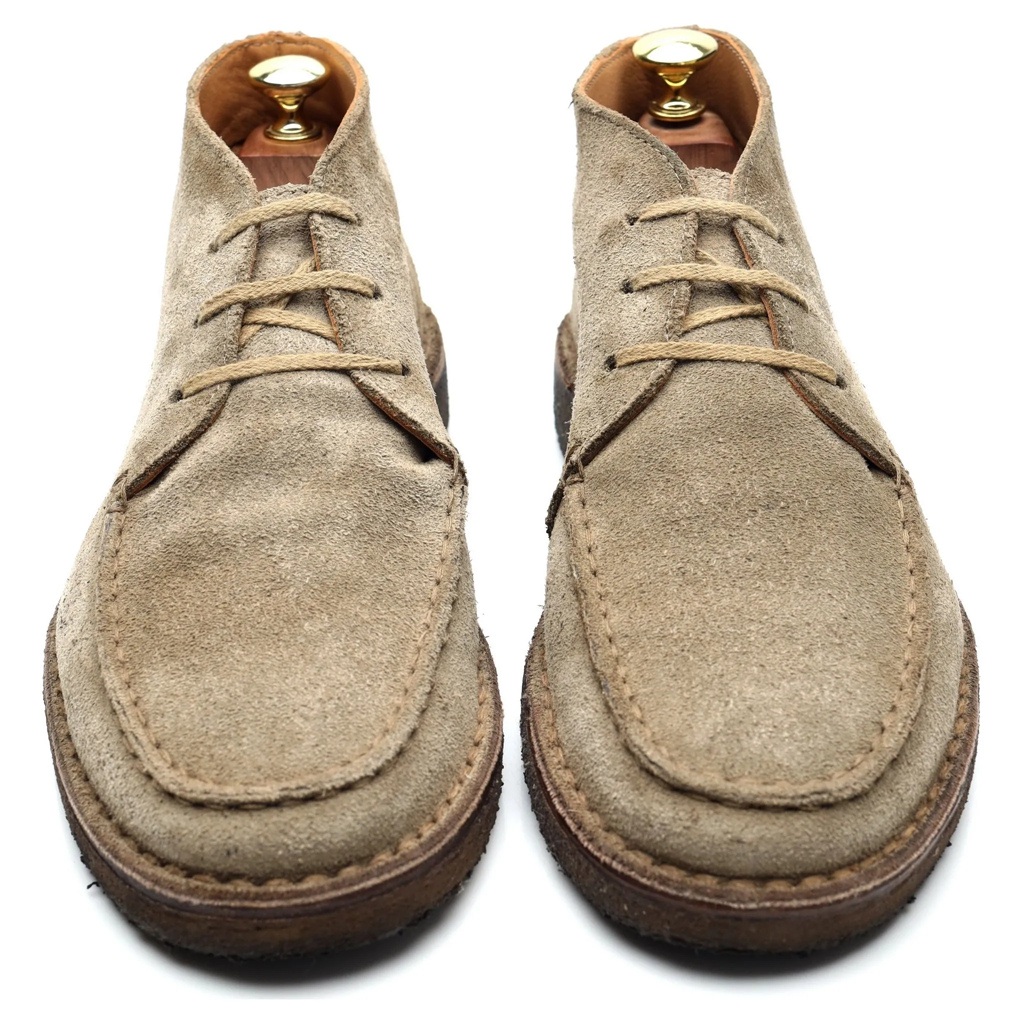 'Crosby' Sand Suede Moc-Toe Chukka Boots UK 7.5