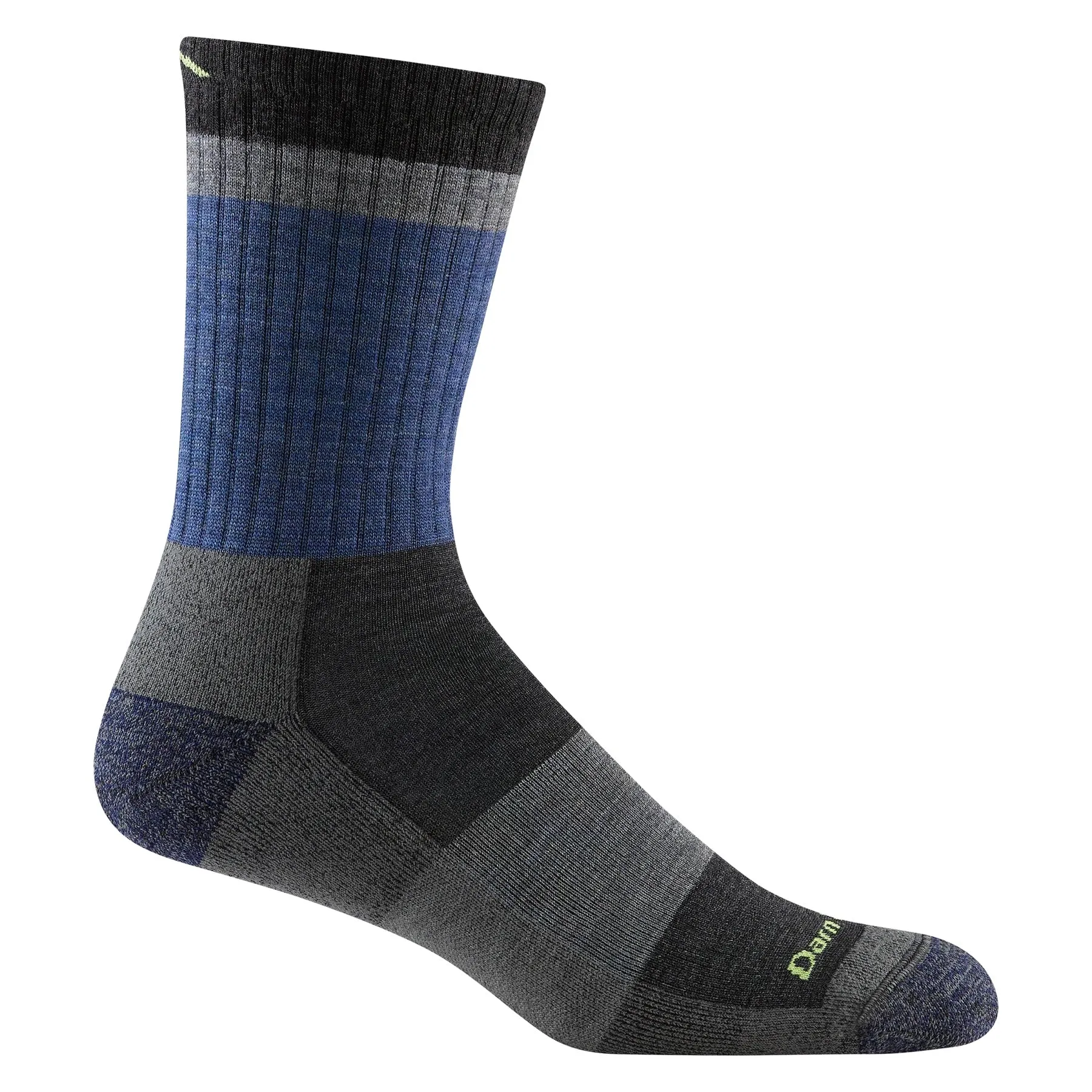 Darn Tough 1924 Men's Heady Stripe Micro Crew Lightweight Hiking Sock - Blue