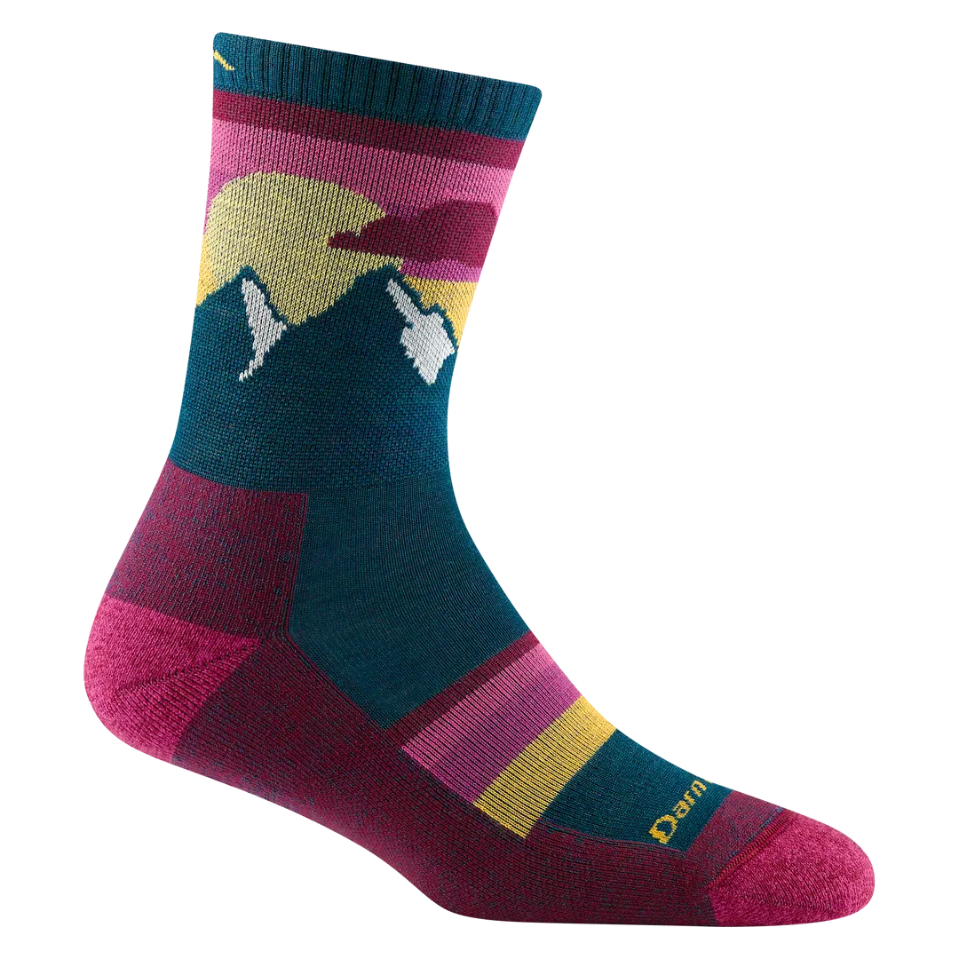 Darn Tough Women's Sunset Ledge merino wool hiking micro Crew socks