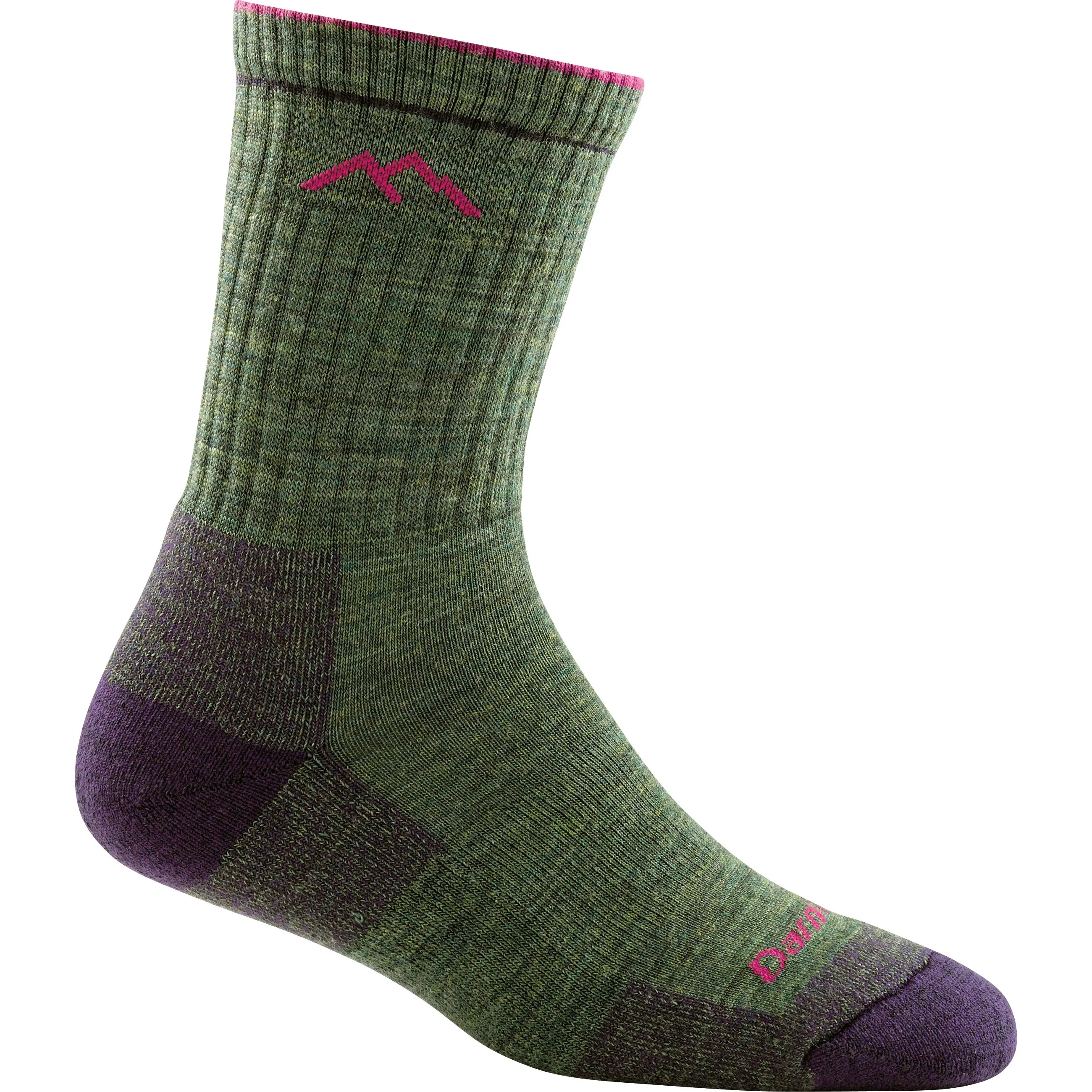 Darn Tough Women's Hiker Micro Crew Midweight Hiking Sock Cushion Moss Heather | Buy Darn Tough Women's Hiker Micro Cr