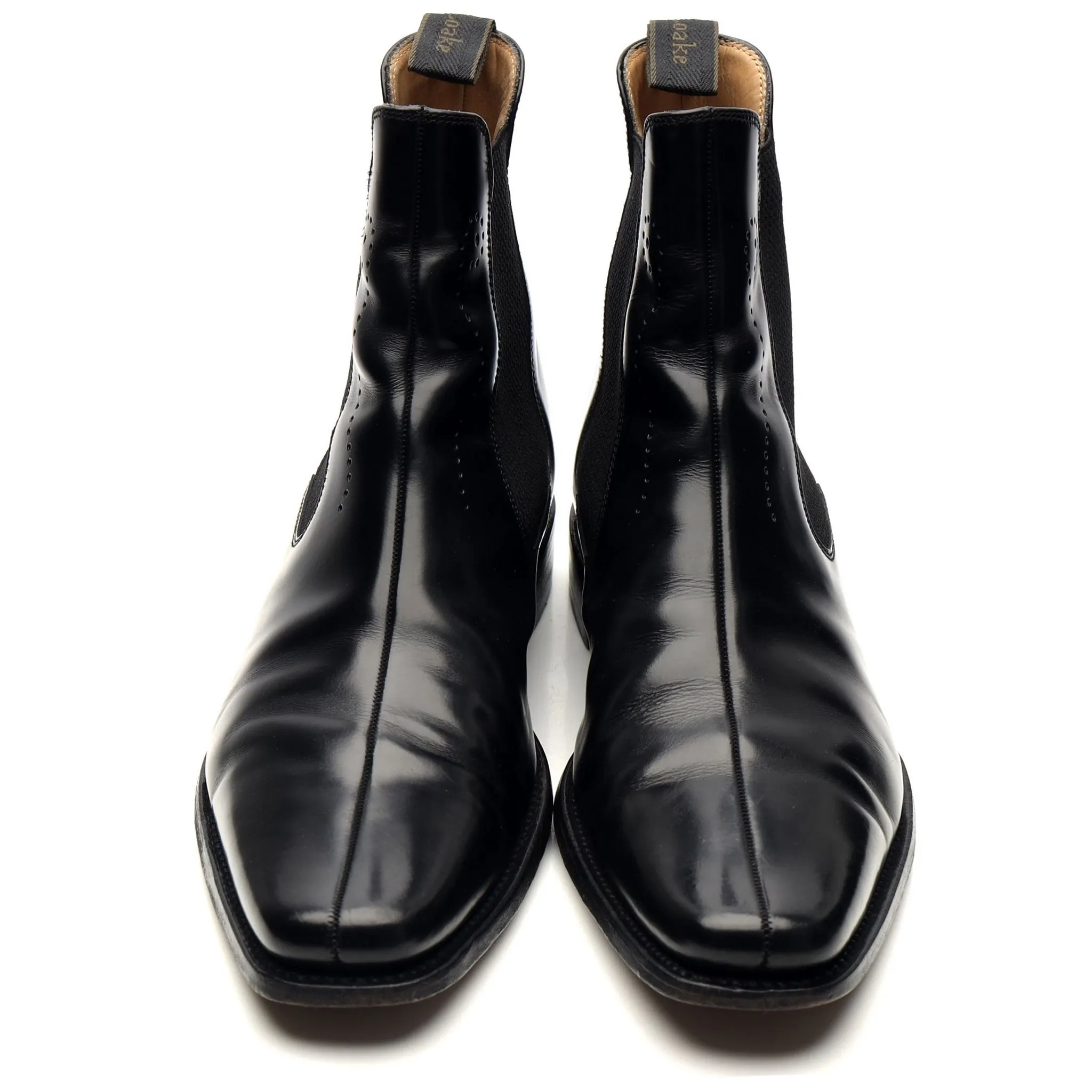 Design 'Rutger' Black Leather Chelsea Boots UK 9