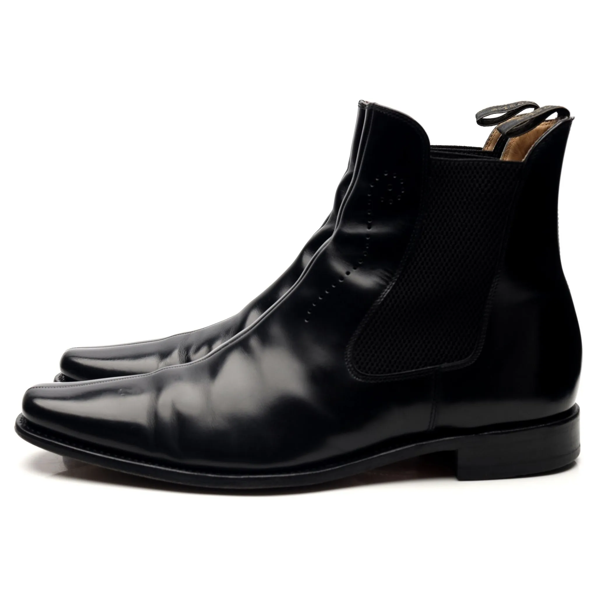 Design 'Rutger' Black Leather Chelsea Boots UK 9