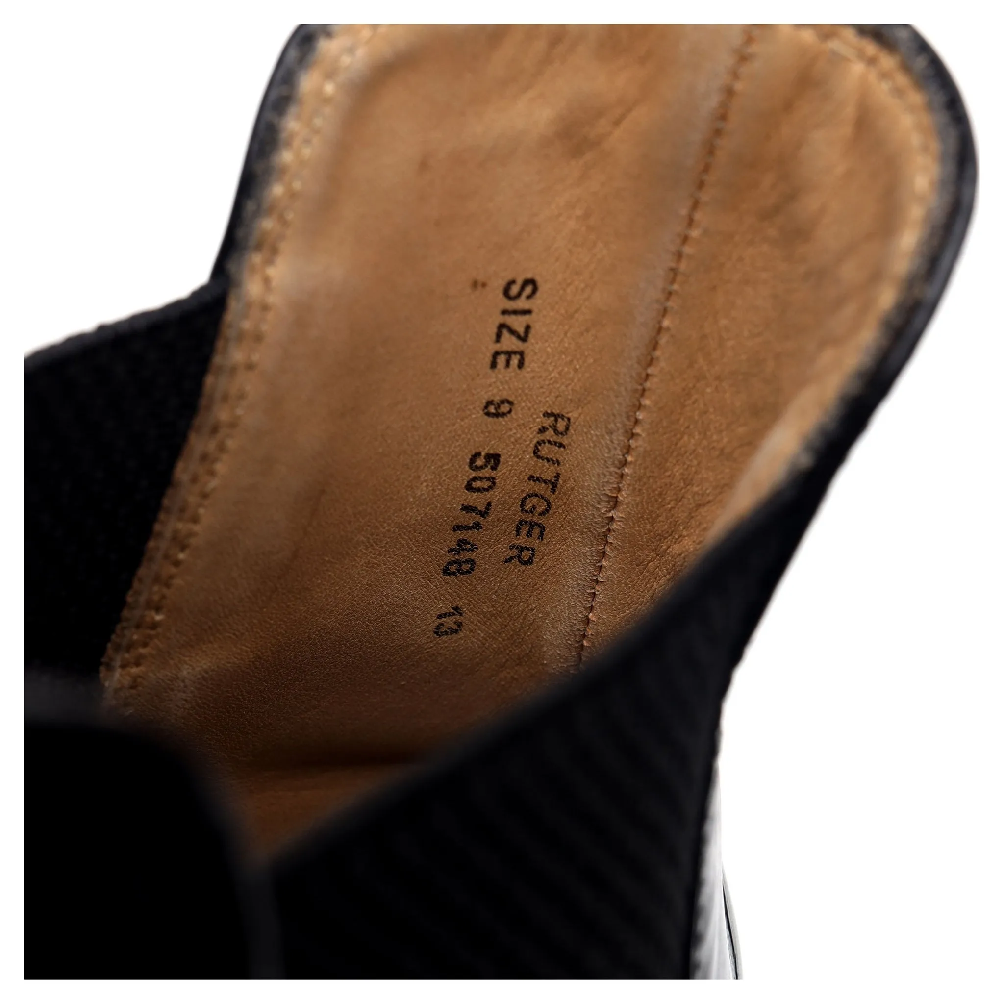 Design 'Rutger' Black Leather Chelsea Boots UK 9