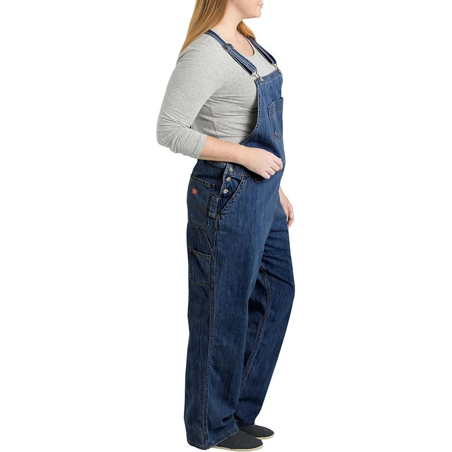 Dickies womens Plus Size Denim Bib Overall