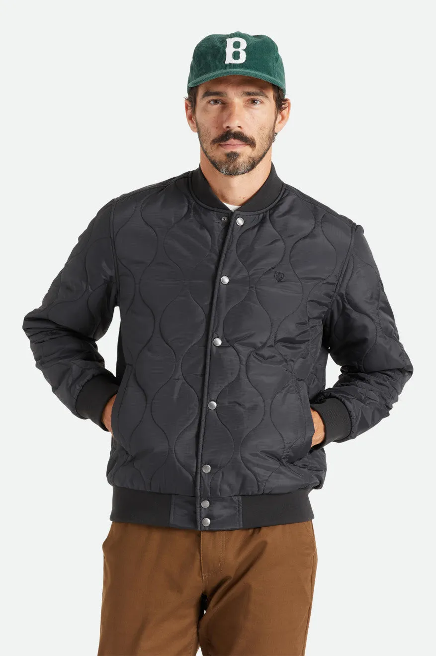 Dillinger Quilted Bomber Jacket - Black