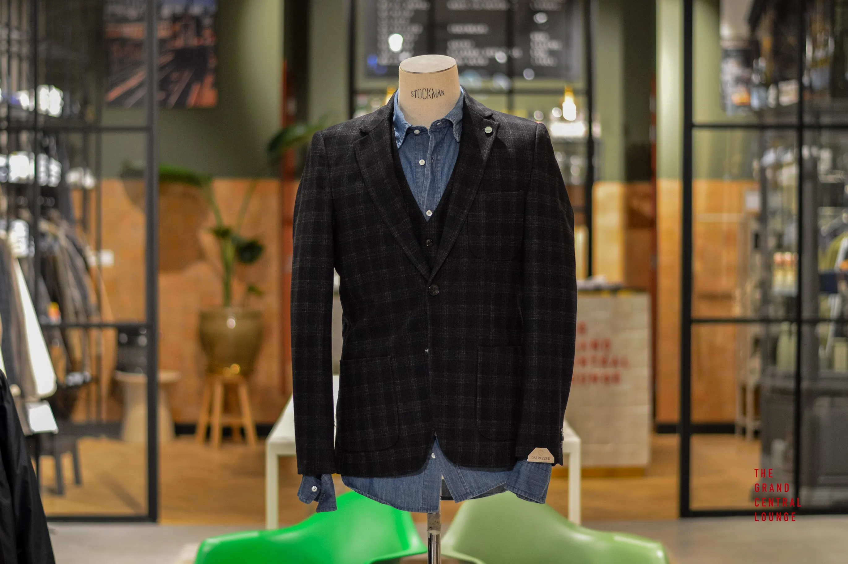 Dstrezzed Travel Check Blazer 639 Blue Nights