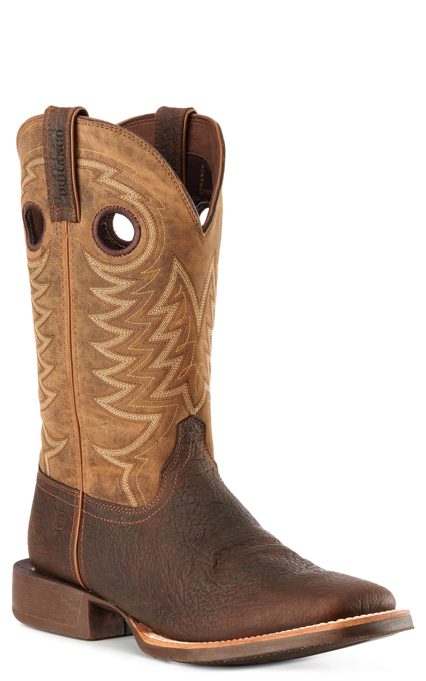 Durango Men's Rebel Pro Brown and Tan Wide Square Toe Cowboy Boots