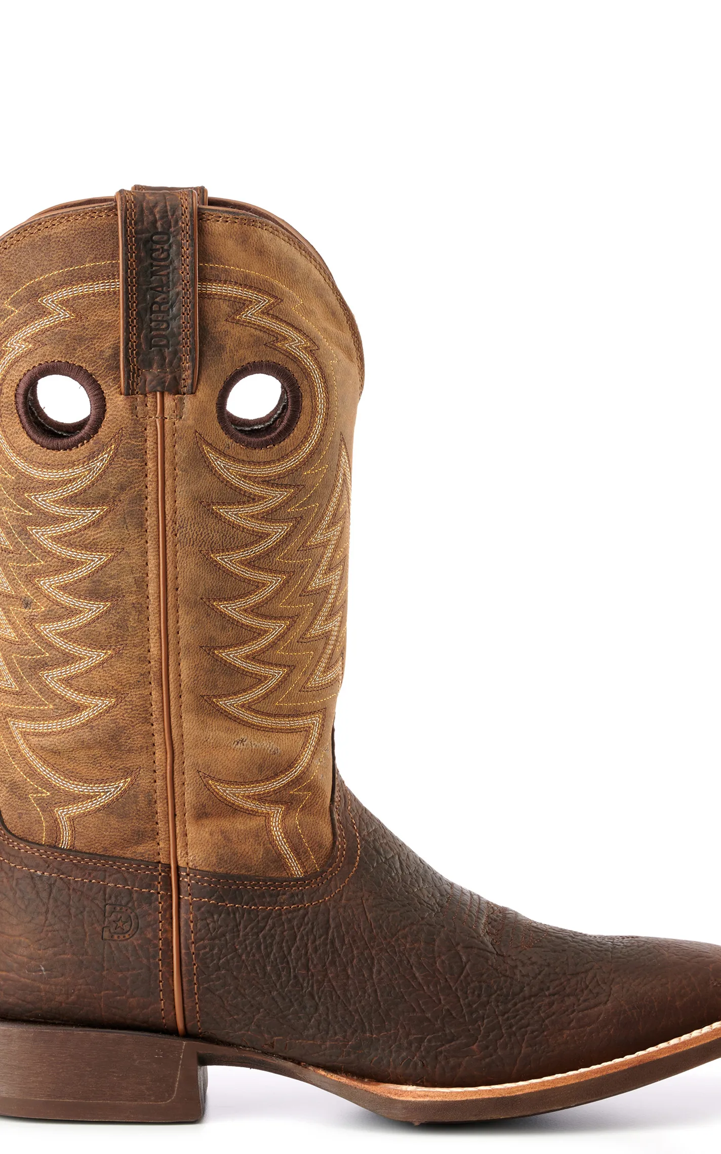 Durango Men's Rebel Pro Brown and Tan Wide Square Toe Cowboy Boots