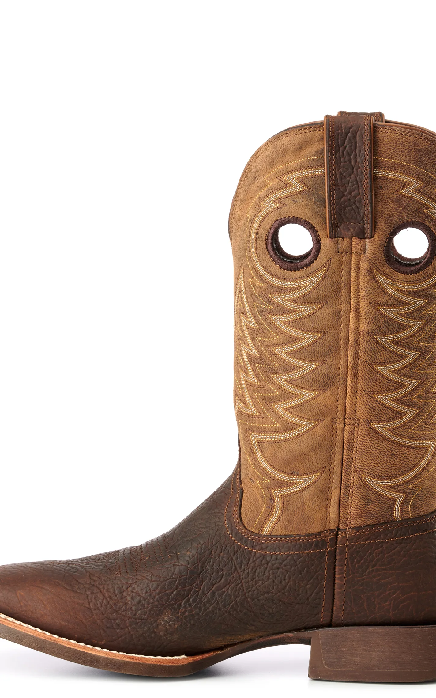 Durango Men's Rebel Pro Brown and Tan Wide Square Toe Cowboy Boots