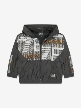 EA7 Emporio Armani Boys Graphic Windbreaker in Black