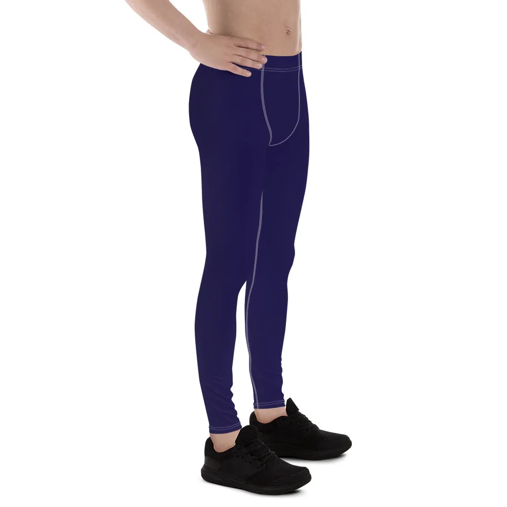 Everyday Essentials: Solid Color Leggings for Him - Midnight Blue