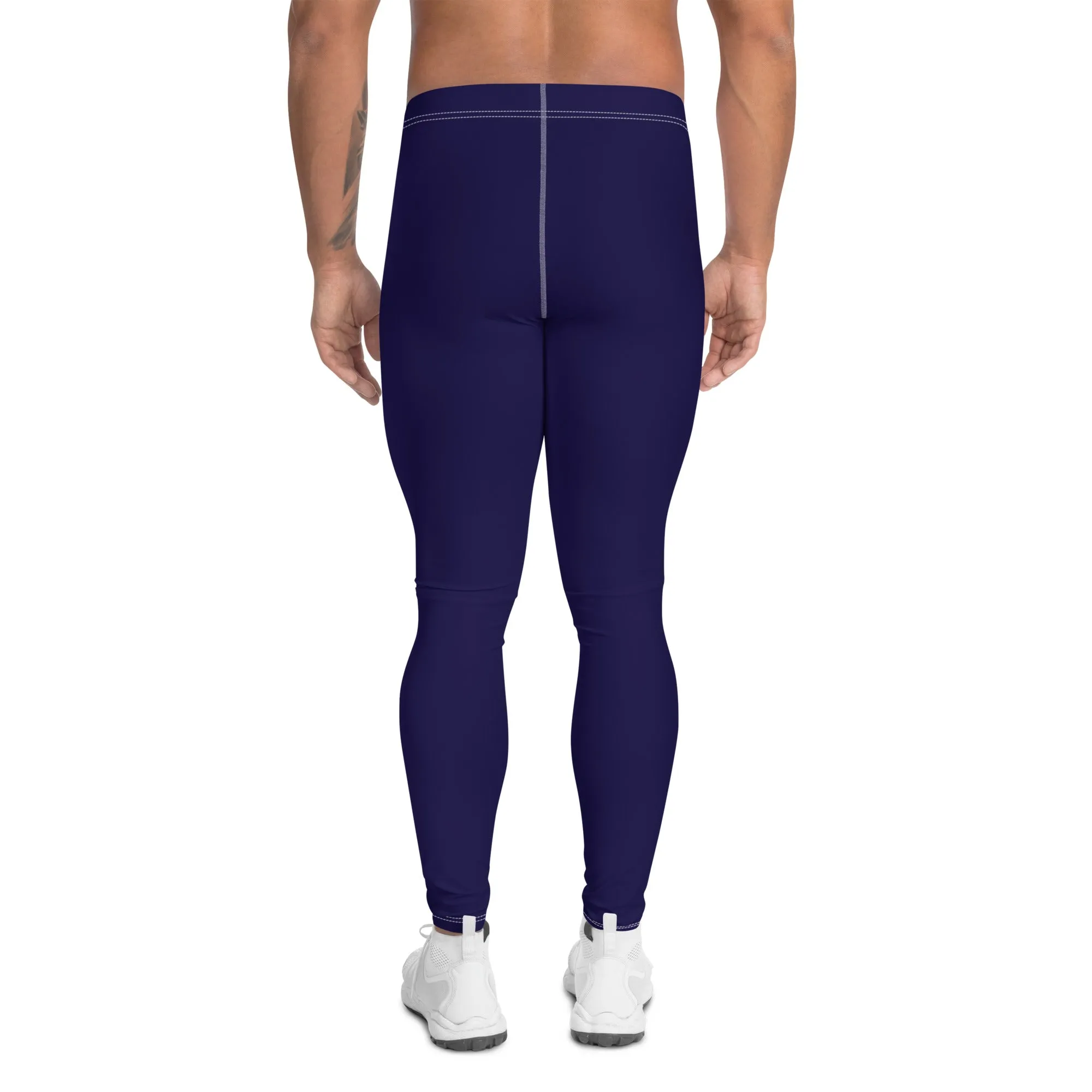 Everyday Essentials: Solid Color Leggings for Him - Midnight Blue