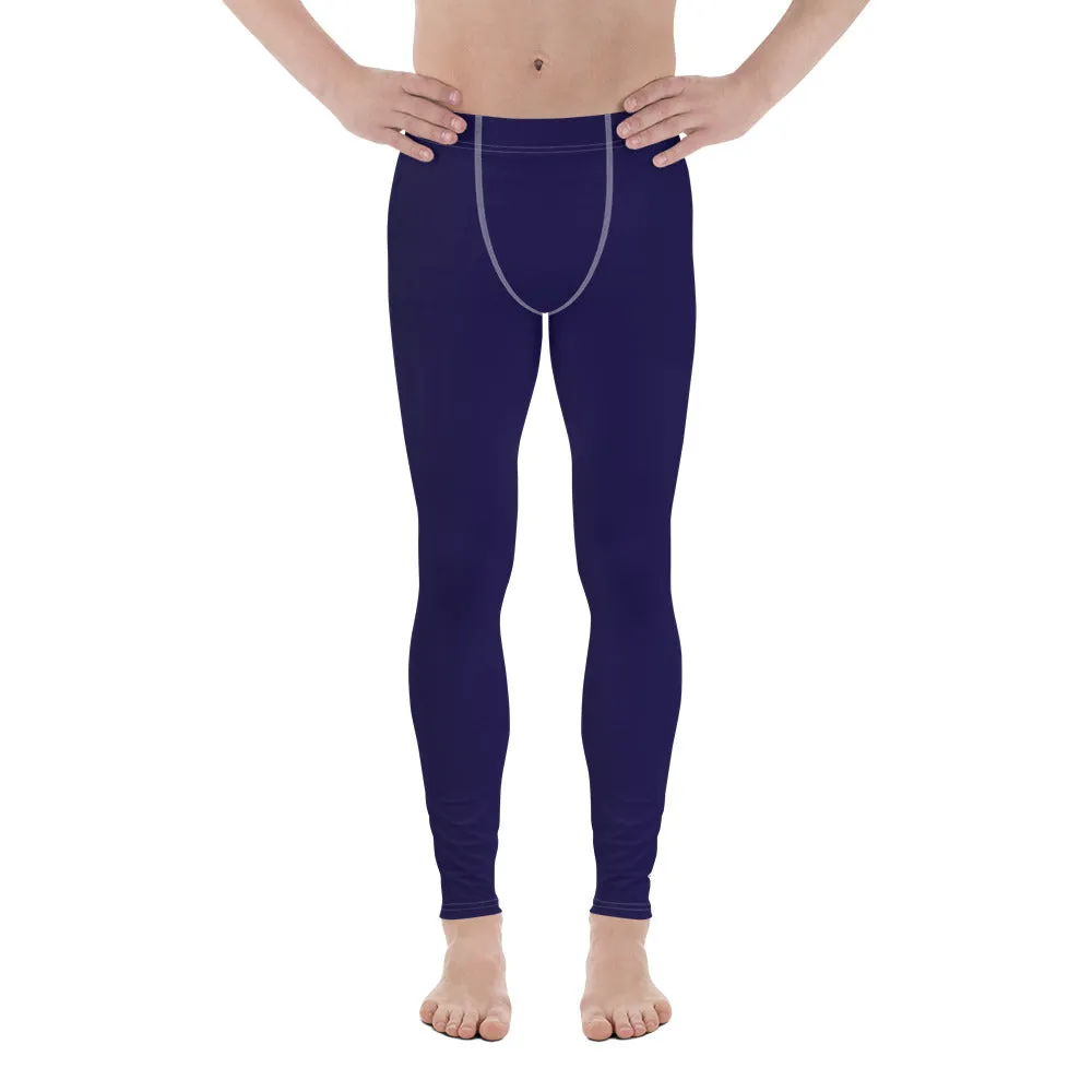 Everyday Essentials: Solid Color Leggings for Him - Midnight Blue