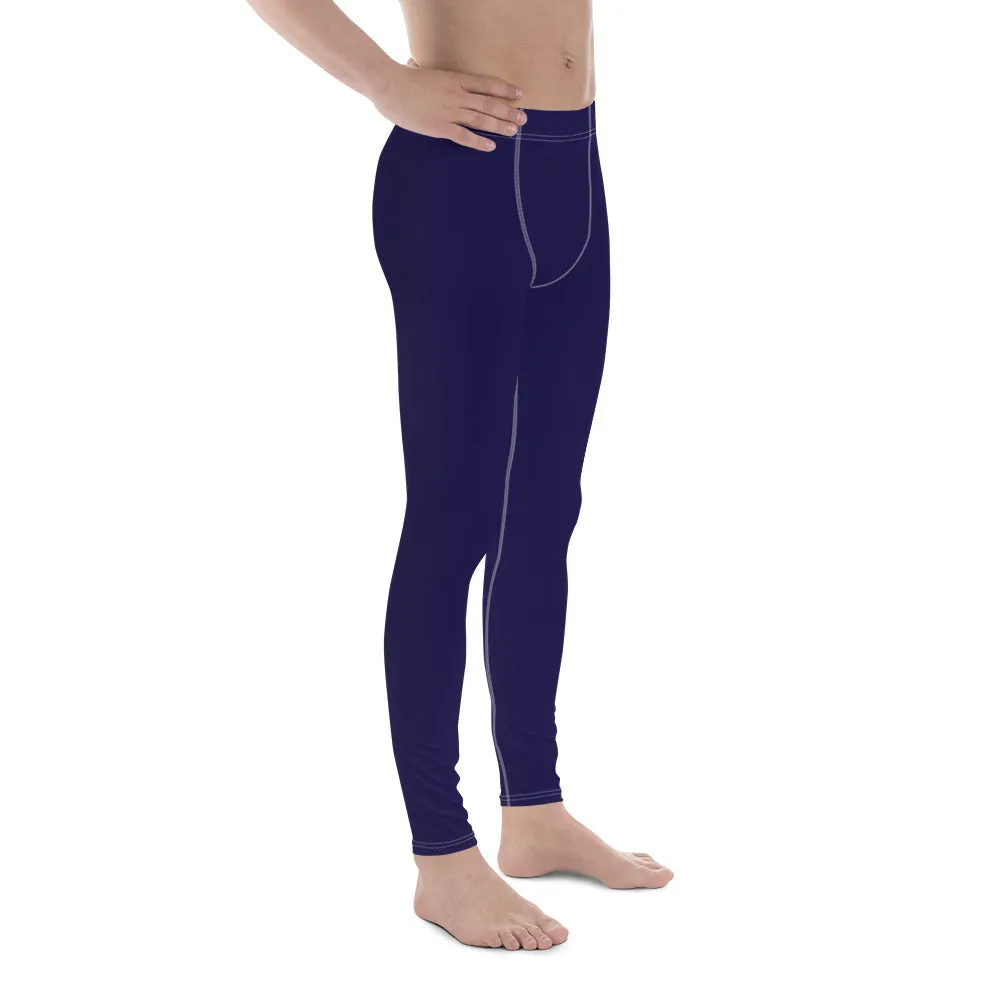 Everyday Essentials: Solid Color Leggings for Him - Midnight Blue