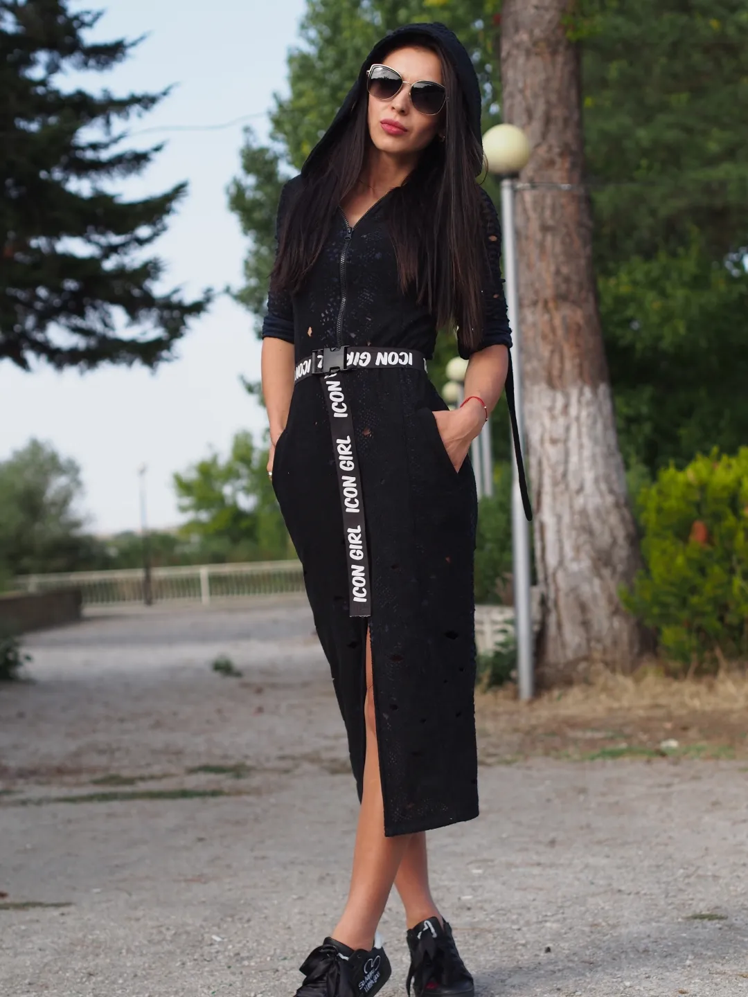 Extravagant Black Long Dress Jacket, Avantgarde Dress Jacket