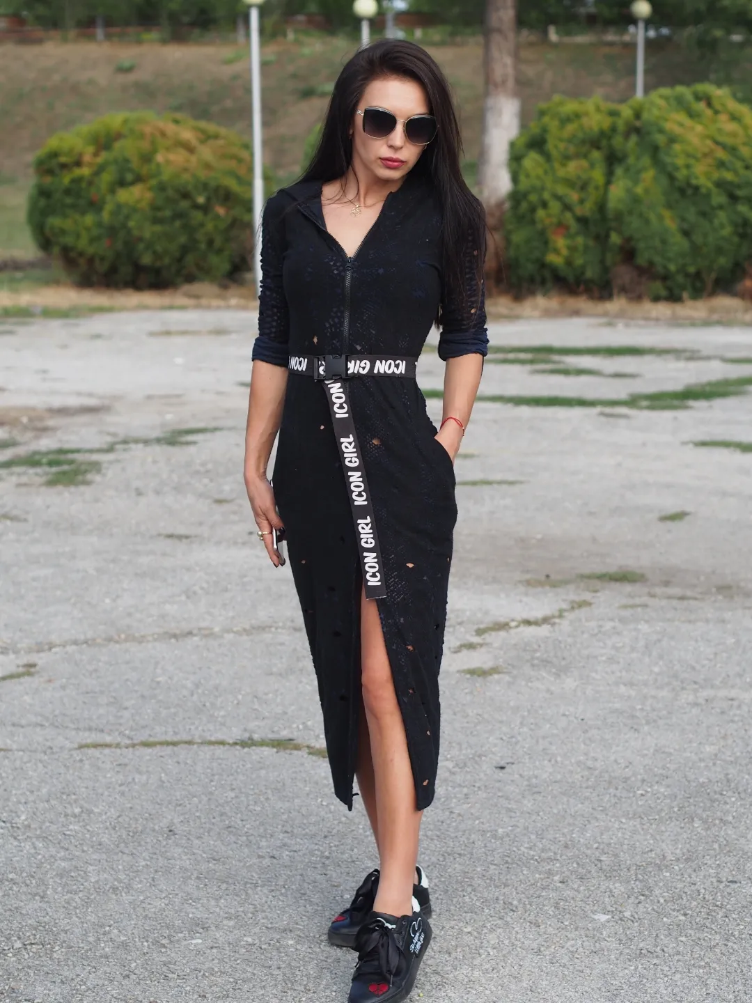 Extravagant Black Long Dress Jacket, Avantgarde Dress Jacket