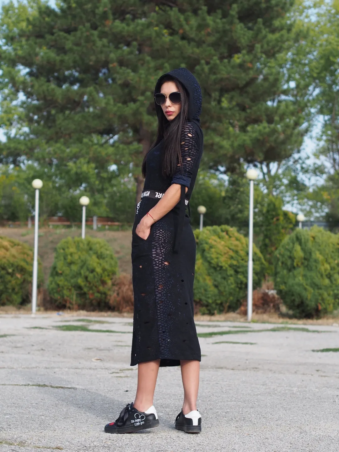 Extravagant Black Long Dress Jacket, Avantgarde Dress Jacket