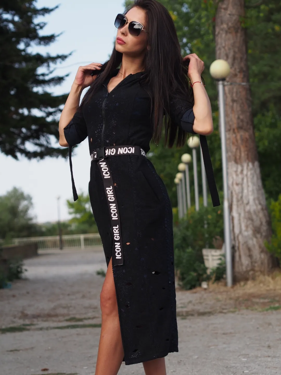 Extravagant Black Long Dress Jacket, Avantgarde Dress Jacket