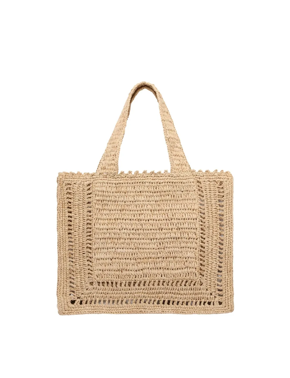 Floral Raffia Mini Tote